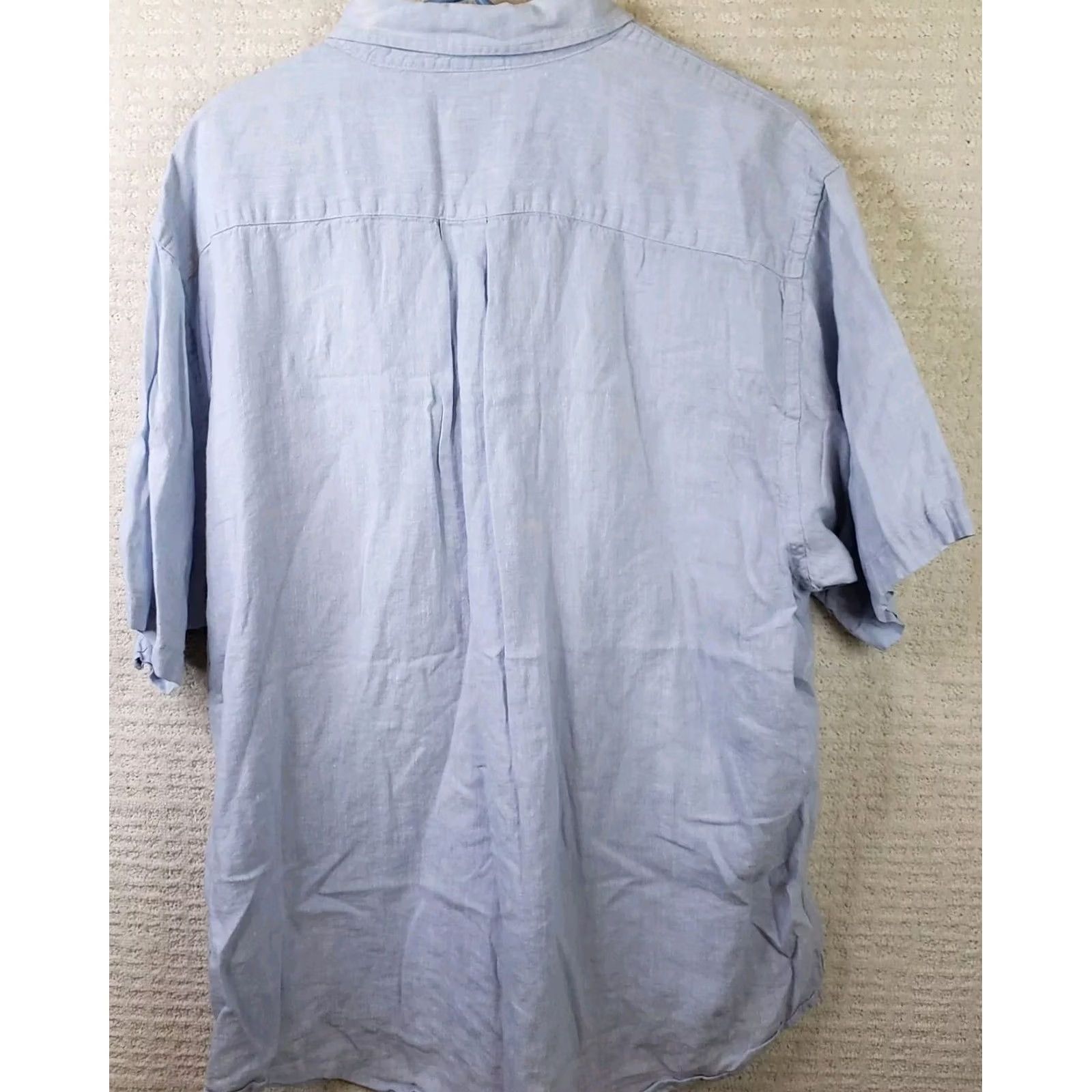 Brooks Brothers Brooks Brothers Sport 100% Linen Shirt Men's XL Blue Short Sleeve Button-Up Collared Casual Wear Size US XL / EU 56 / 4 - 6 Thumbnail