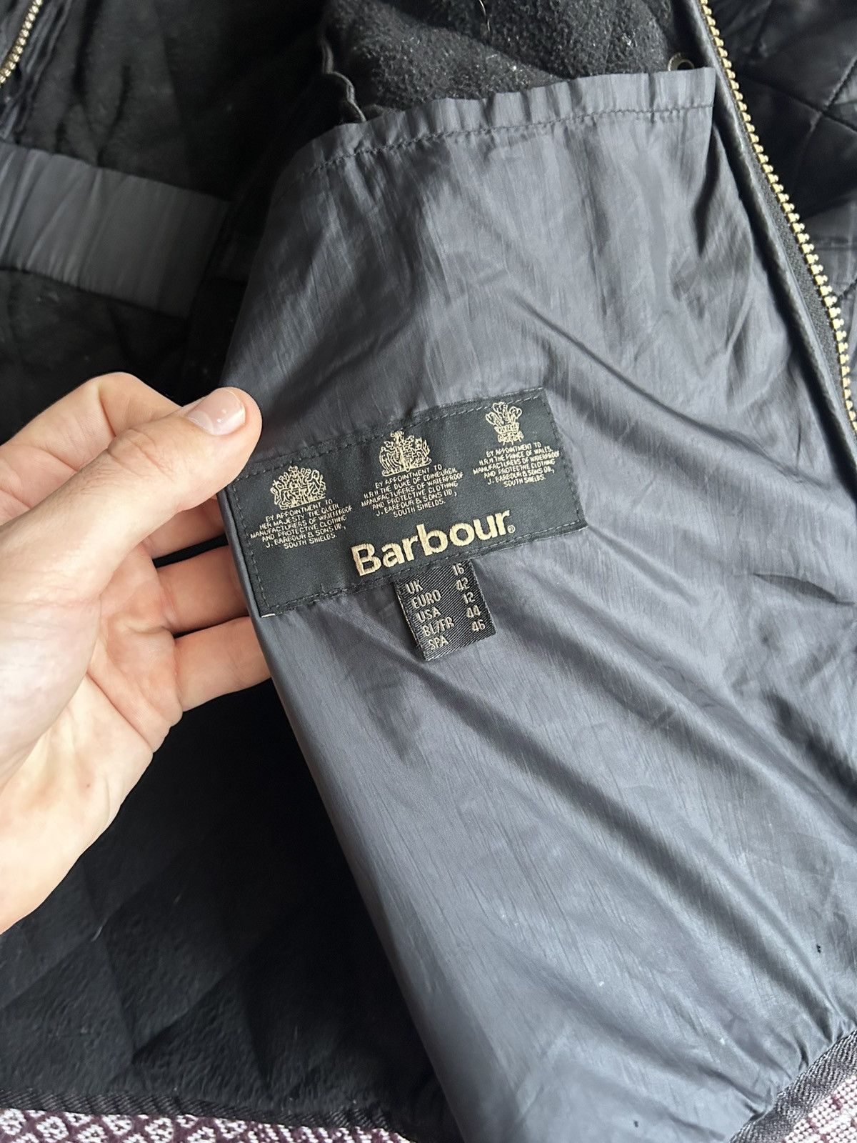 Barbour Vintage Barbour Cavarly Quilted Jacket Mens Solid Style UK16 Size US L / EU 52-54 / 3 - 11 Thumbnail