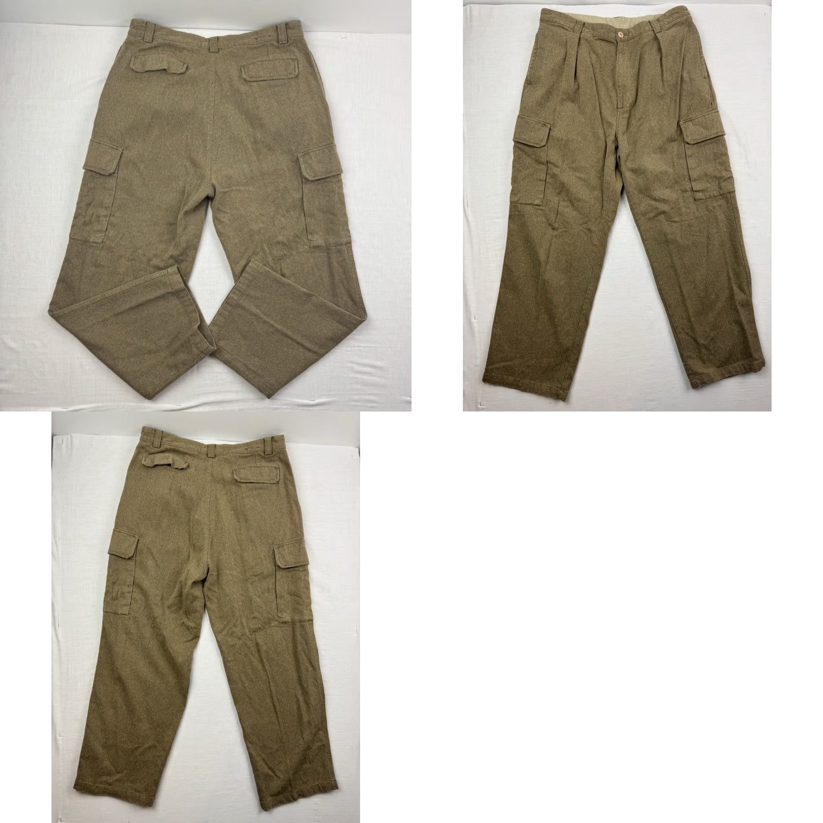 Nautica VINTAGE Nautica Cargo Pants Mens 36x30 Brown Relaxed Solid Zip 90s Punk Grunge Hipster Y2K Pants Size US 36 / EU 52 - 9 Thumbnail