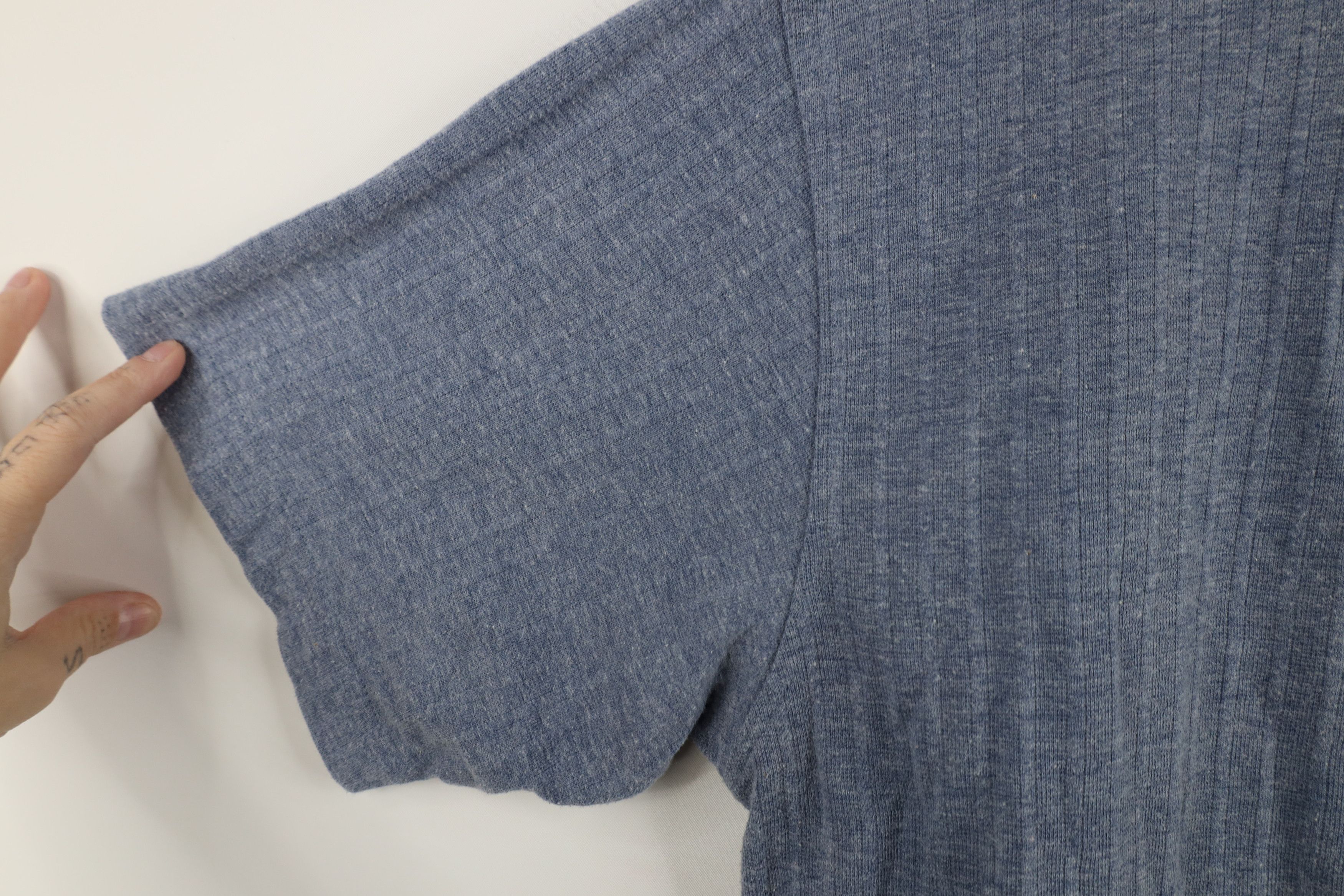 Vintage Vintage 90s Streetwear Knit Short Sleeve Henley T-Shirt Size US XL / EU 56 / 4 - 5 Thumbnail