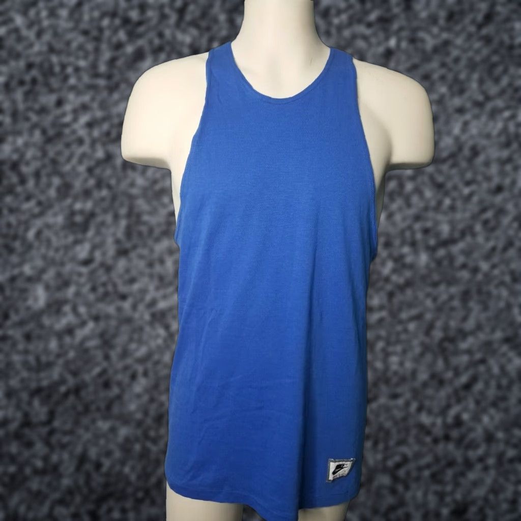 Nike VINTAGE Nike Tank Top Mens Large Blue 1980s 1990s Activewear Made in USA 90s Mens Size US L / EU 52-54 / 3 - 1 Thumbnail