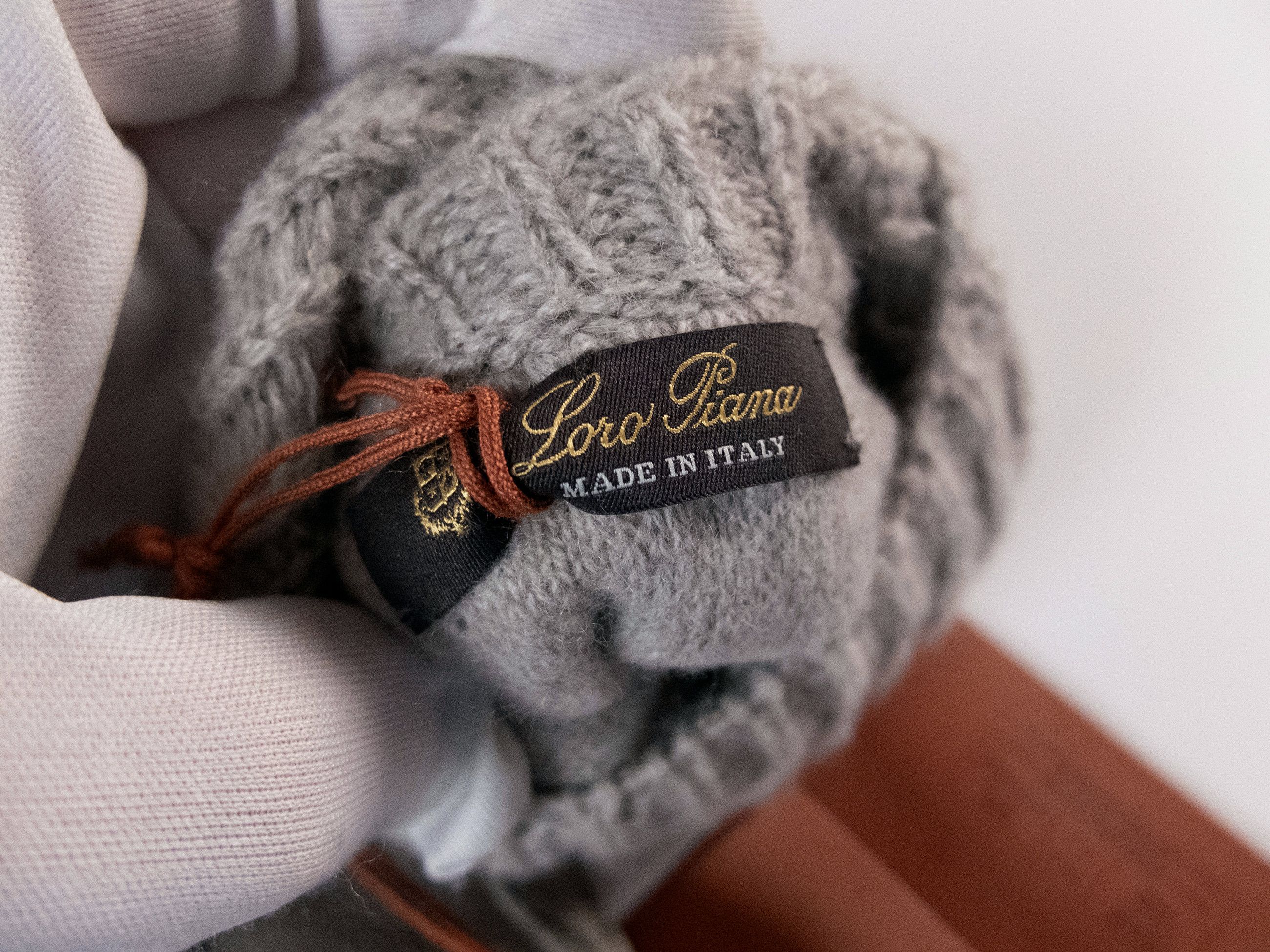 Loro Piana LORO PIANA gray deer leather & baby cashmere gloves Medium Size ONE SIZE - 8 Thumbnail