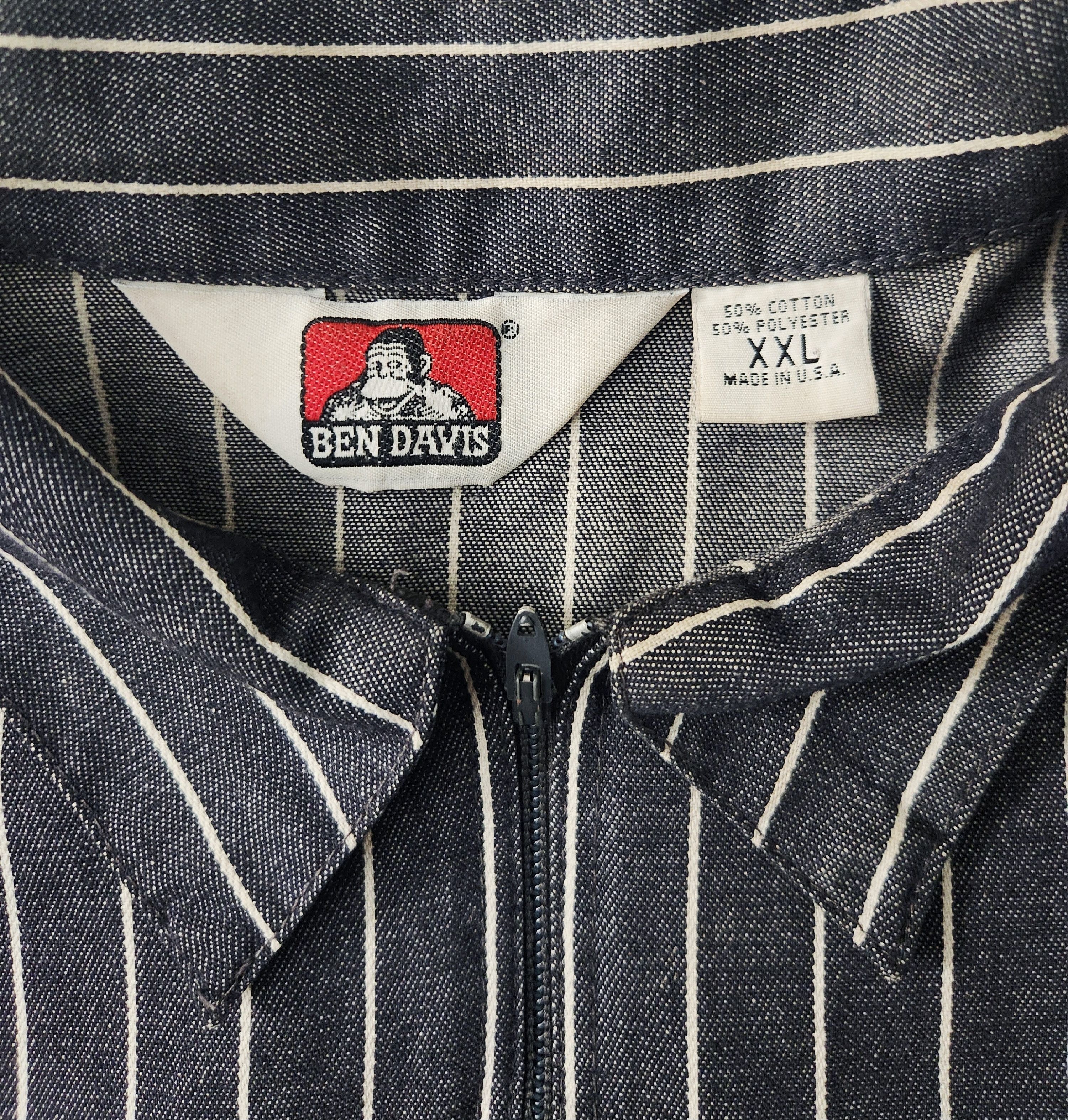 Ben Davis × Vintage Ben Davis Vintageb Talon Zipper Blue 80s Quarter Zip SZ XXL Size US XXL / EU 58 / 5 - 9 Thumbnail
