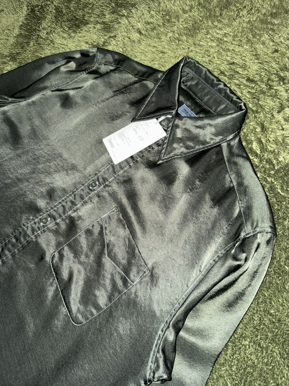 Toga [50] TOGA VIRILIS Embroidered Satin Western Shirt – Green Size US XL / EU 56 / 4 - 8 Thumbnail