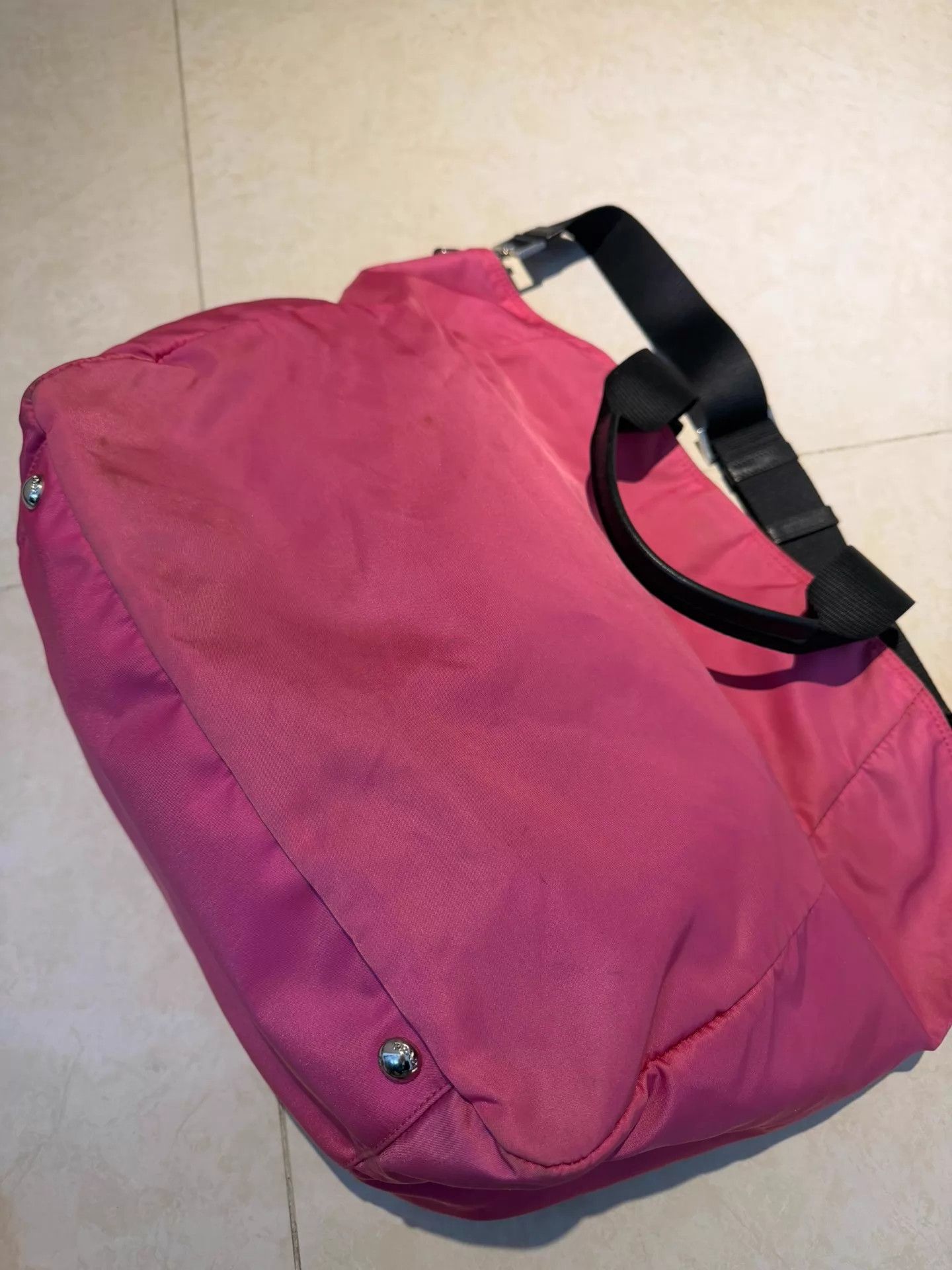 Prada Prada Sport Pink Logo Nylon Crossbody Unisex New w/ Flaws Size ONE SIZE - 6 Thumbnail