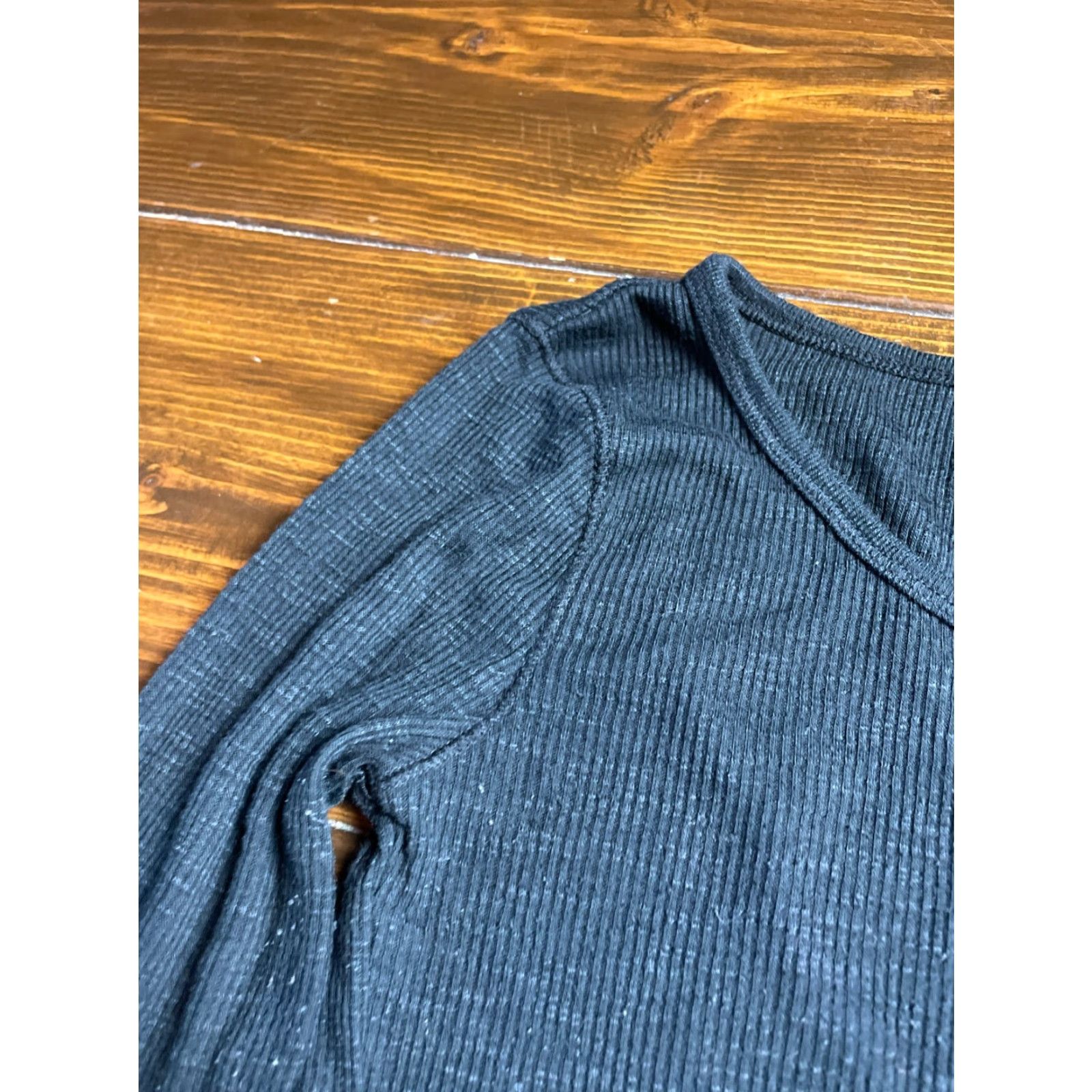 Mossimo Mossimo Shirt Women XS Black Long Sleeve Round Neck Pullover Casual T-Shirt Size XS / US 0-2 / IT 36-38 - 3 Thumbnail