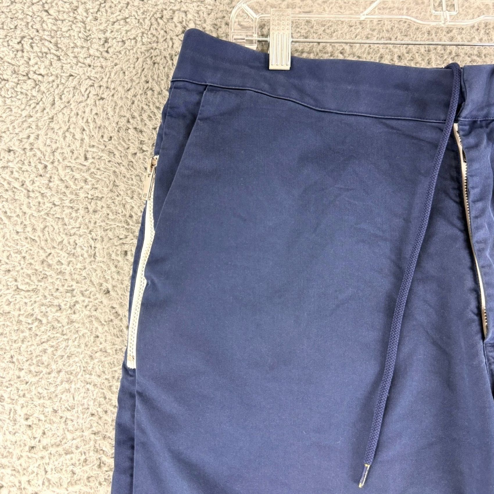 Nike Nike Chino Pants Mens 34 Blue Drawstring Twill Casual Tapered Sportswear Size US 33 - 2 Thumbnail