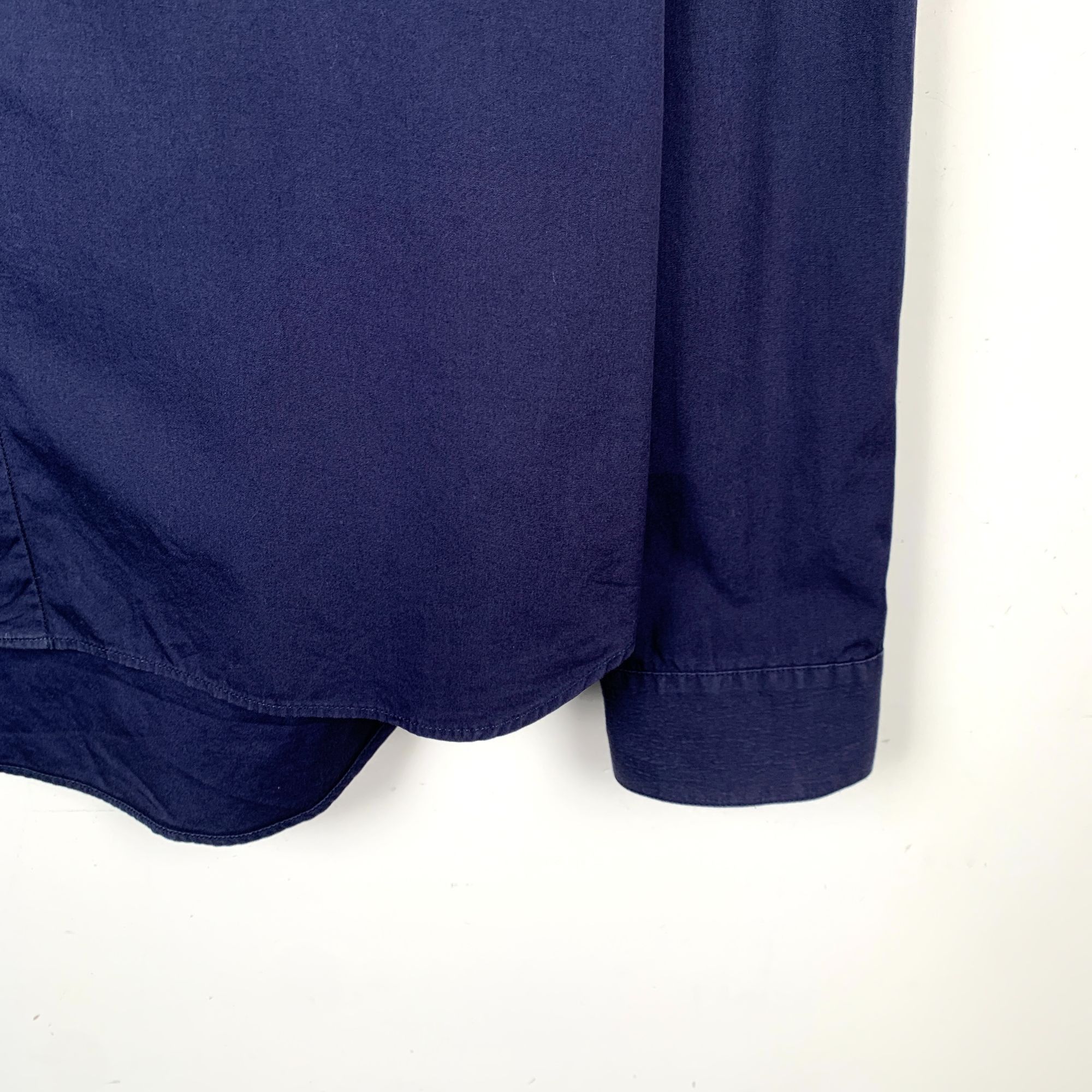 Dior Dior Mens Navy Blue Cotton Long-Sleeve Shirt 39 Embroidered Size US XXS / EU 40 - 6 Thumbnail