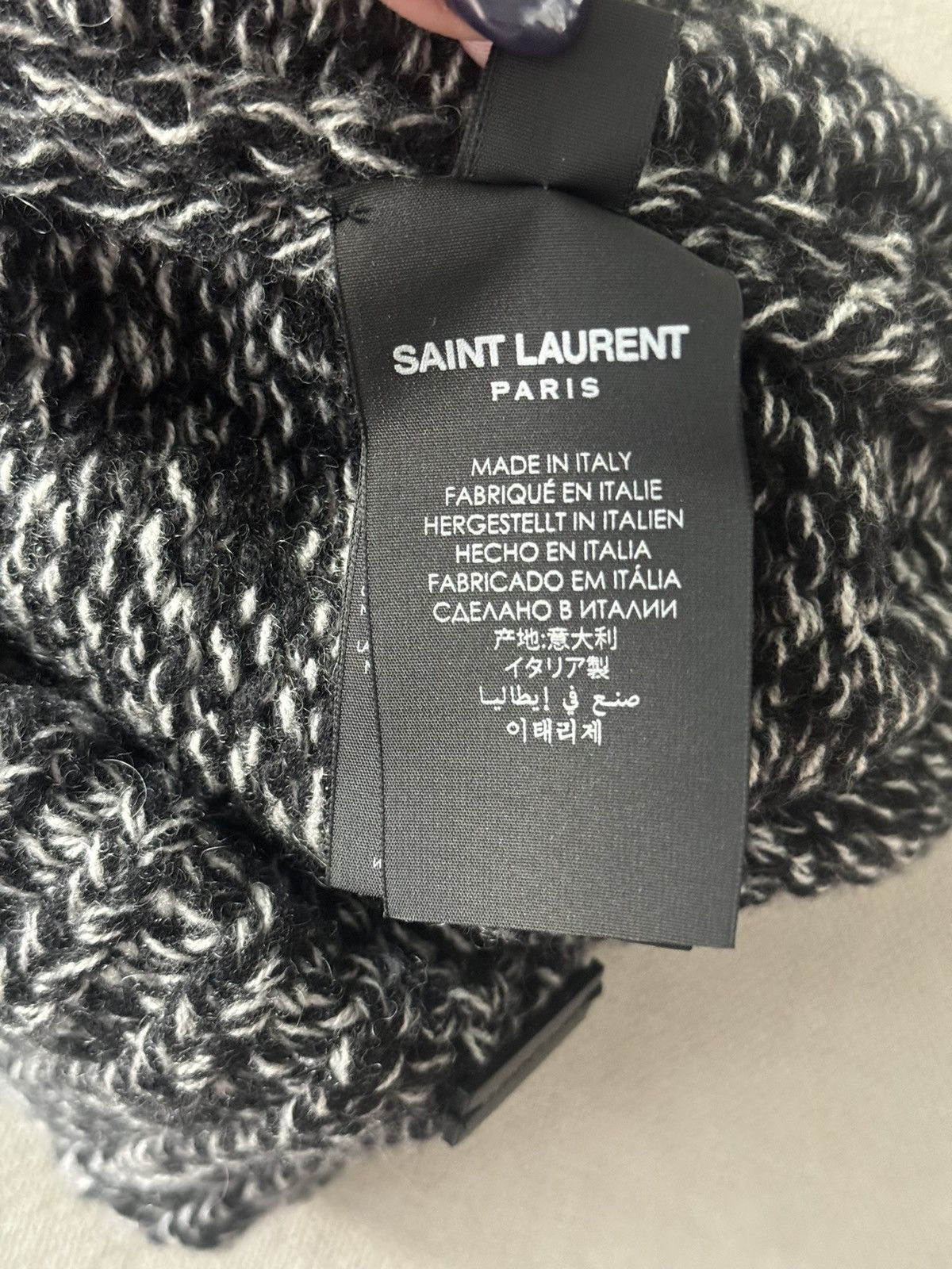 Saint Laurent Paris Saint Laurent Chunky Knit Cashmere Wool Beanie Size ONE SIZE - 5 Thumbnail