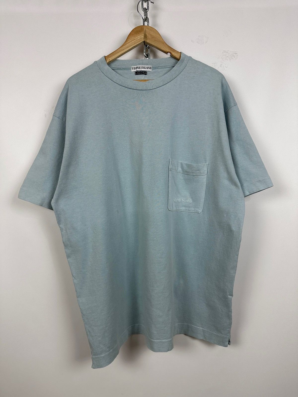 Stone Island 1997 Vintage Stone Island Archive Pocket Blue T-Shirt Size US XXL / EU 58 / 5 - 3 Thumbnail