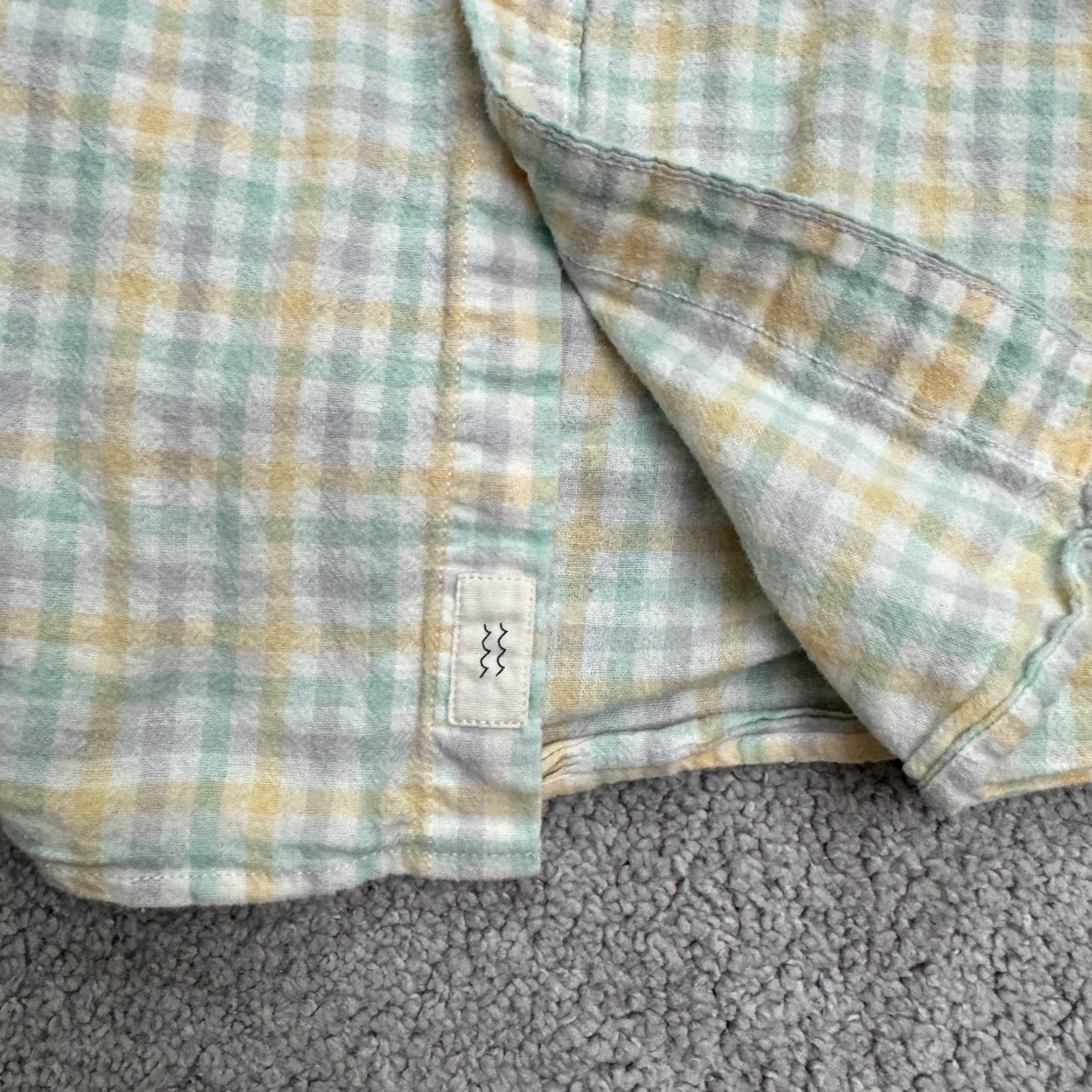 Nomad Bixby Nomad Regular Fit Flannel Shirt Men Large Pastel Yellow Green Plaid Casual Shirt Size US L / EU 52-54 / 3 - 5 Thumbnail