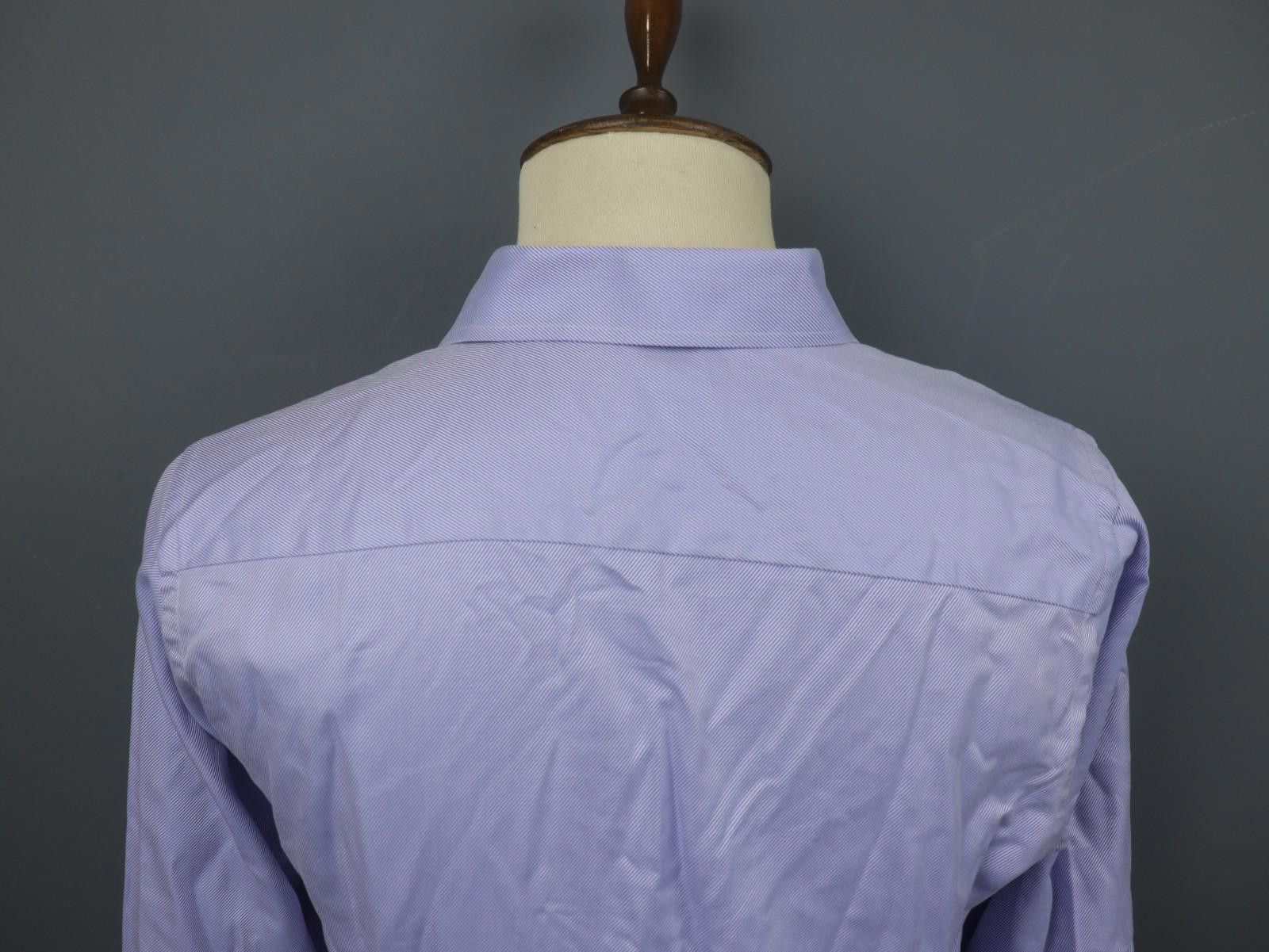 Eton Eton Blue Pinstriped 100% Cotton Collared Shirt Size 40 Size 38R - 8 Thumbnail