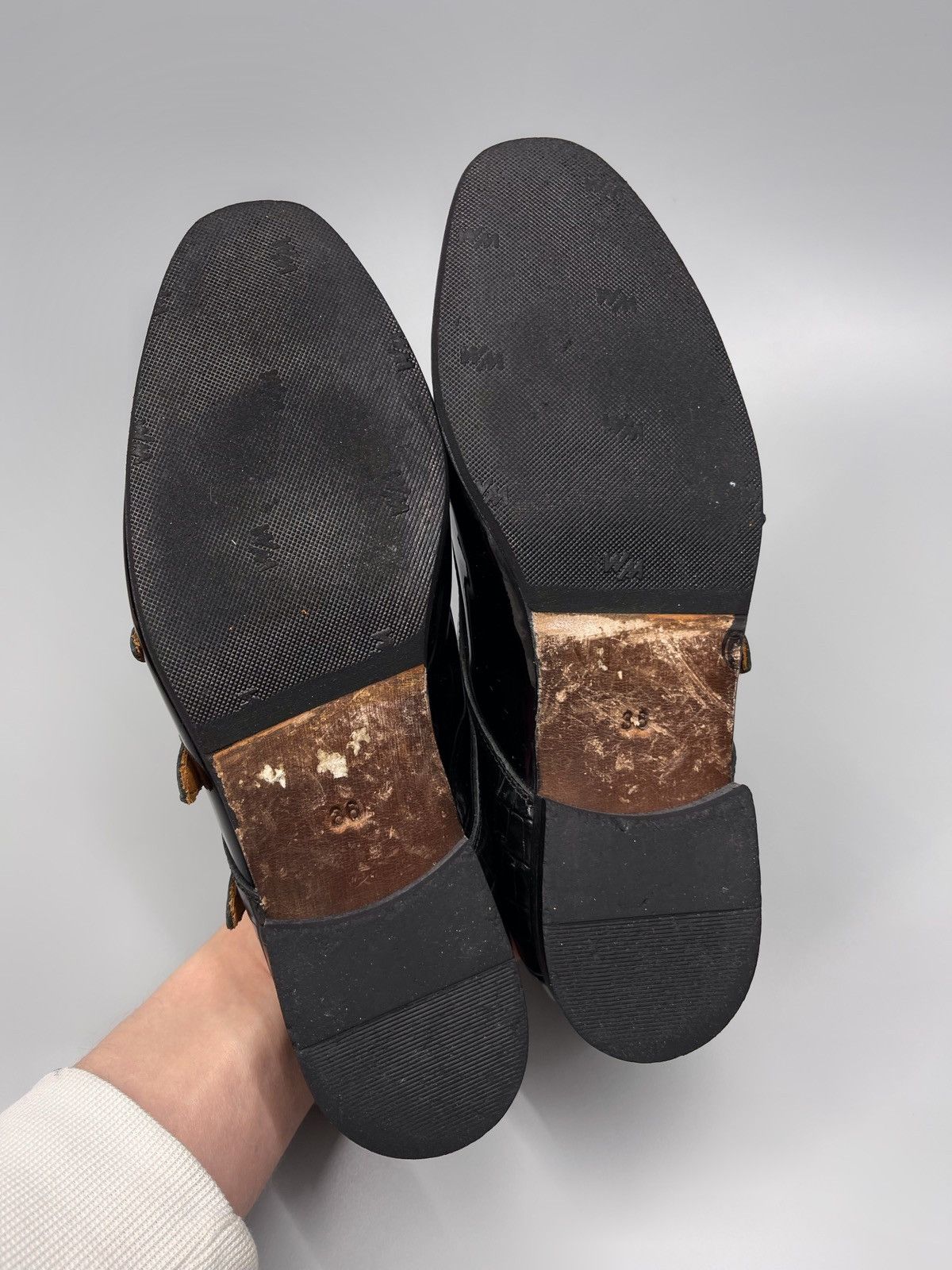 Santoni Santoni Triple Monk Strap Shoes Double Monk Strap Size US 6 / IT 36 - 11 Thumbnail