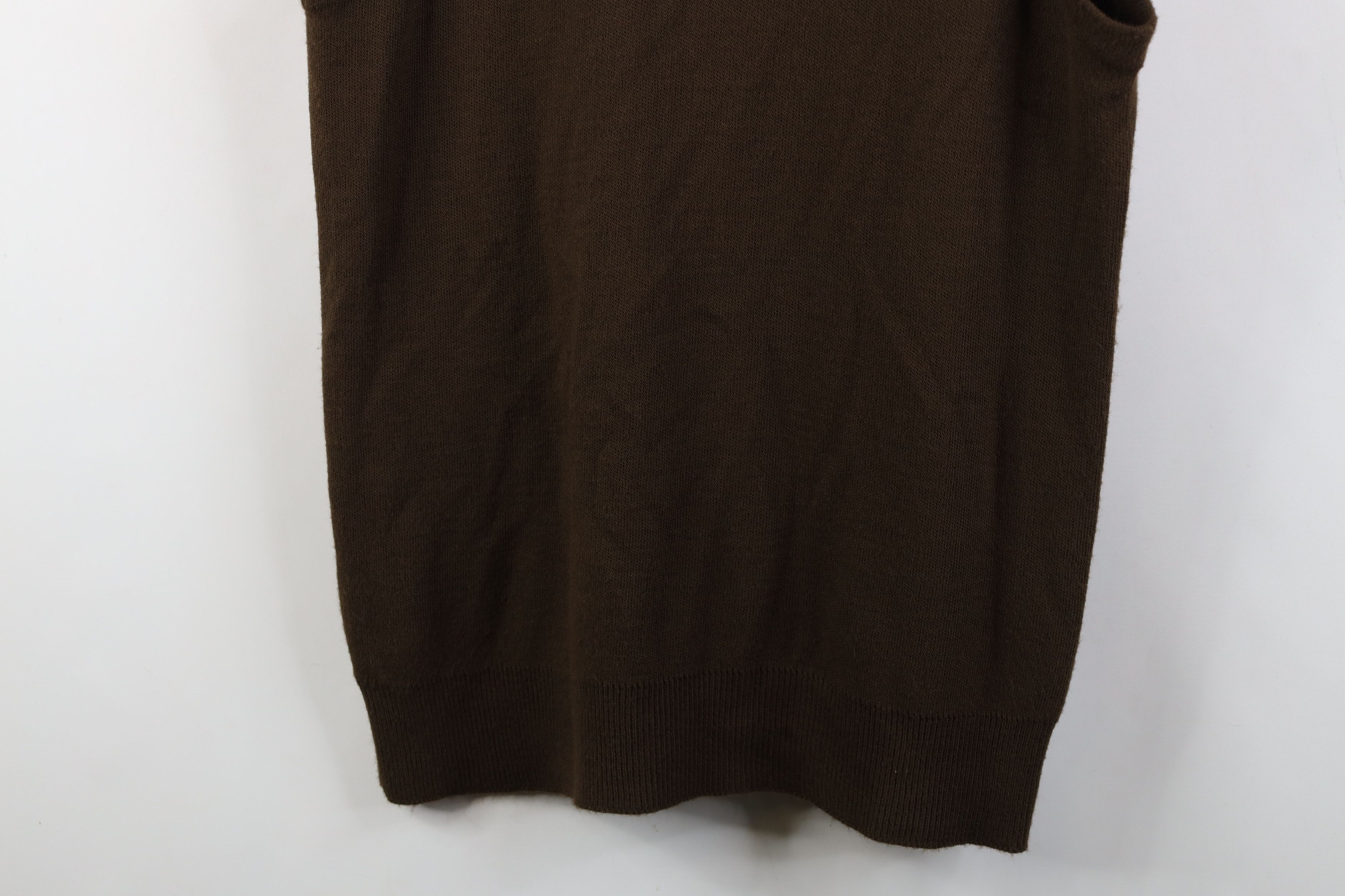Vintage Vintage 70s Streetwear Knit V-Neck Sweater Vest Brown USA Size US L / EU 52-54 / 3 - 10 Thumbnail
