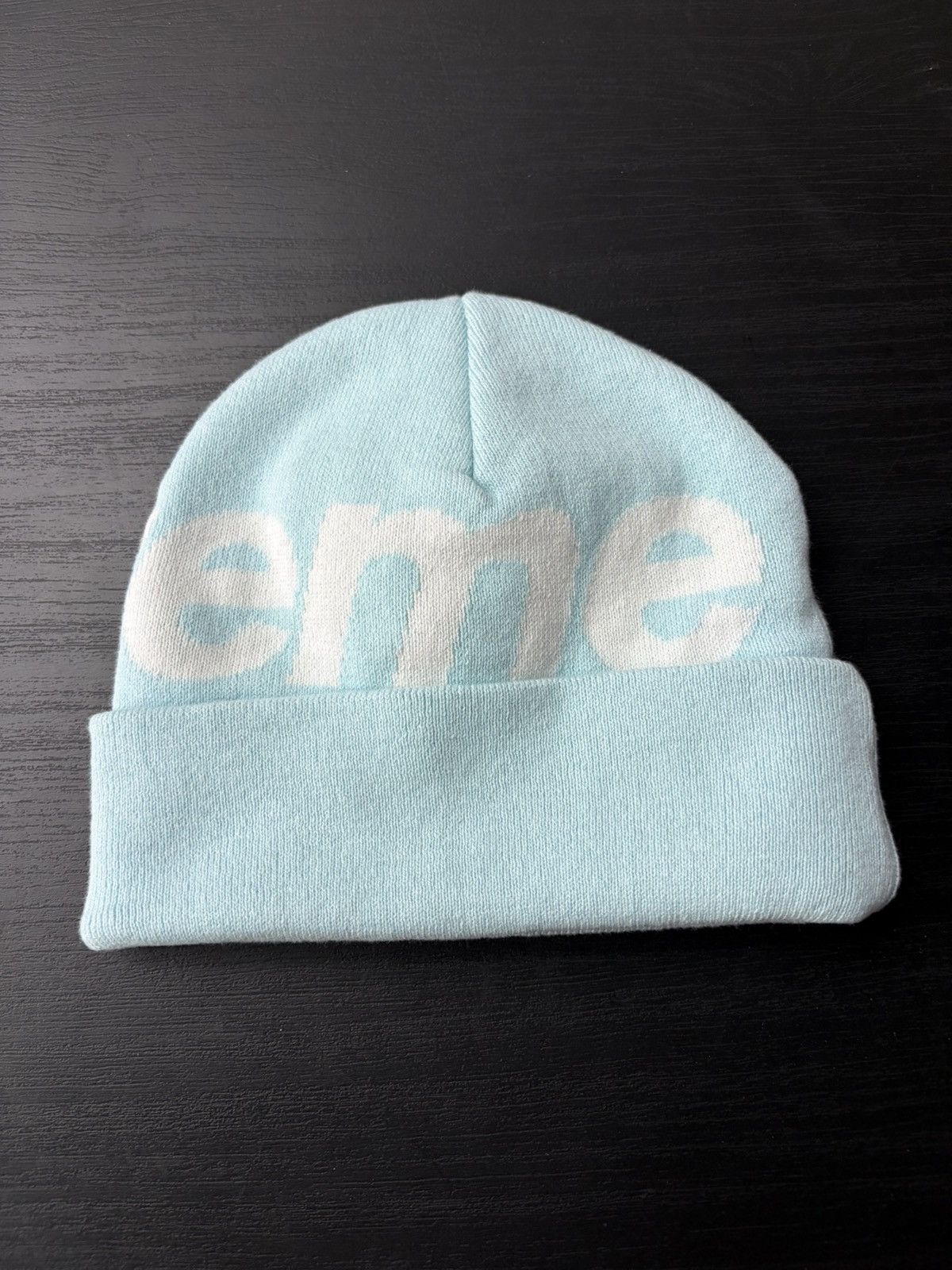 Supreme Supreme Big Logo Beanie Light Blue (FW25) Size ONE SIZE - 2 Thumbnail
