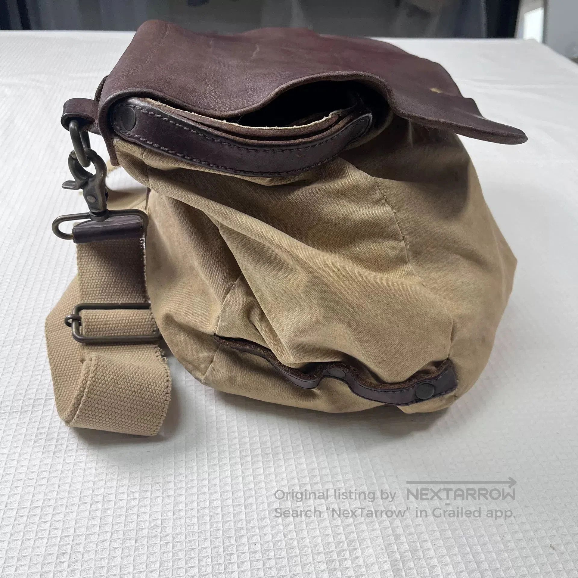 Vintage Vintage Canvas Leather Crossbody Bag. Size ONE SIZE - 6 Thumbnail