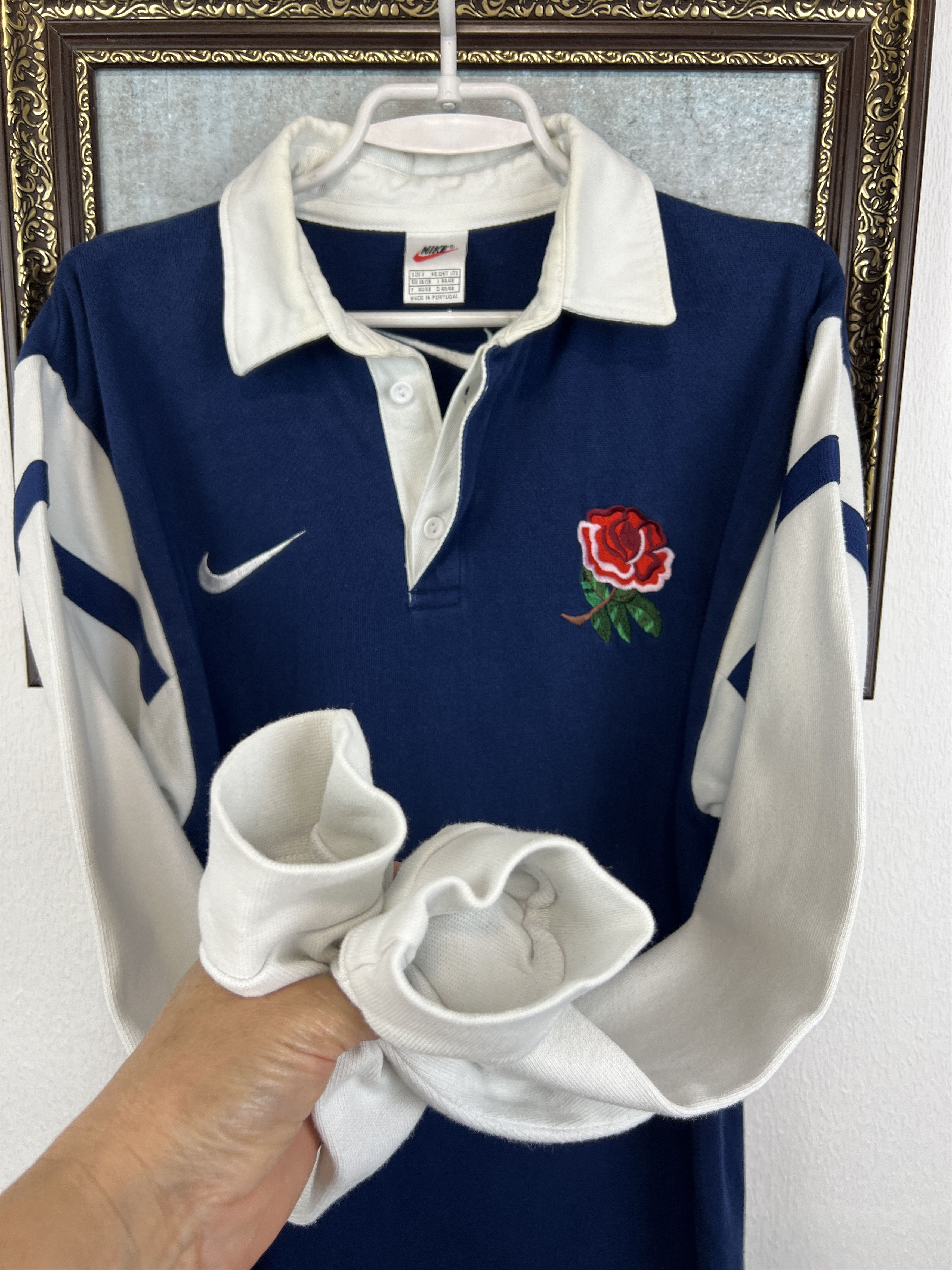 Nike Vintage 90's England Rugby Union Jersey Long Sleeve Shirt Size US S / EU 44-46 / 1 - 5 Thumbnail