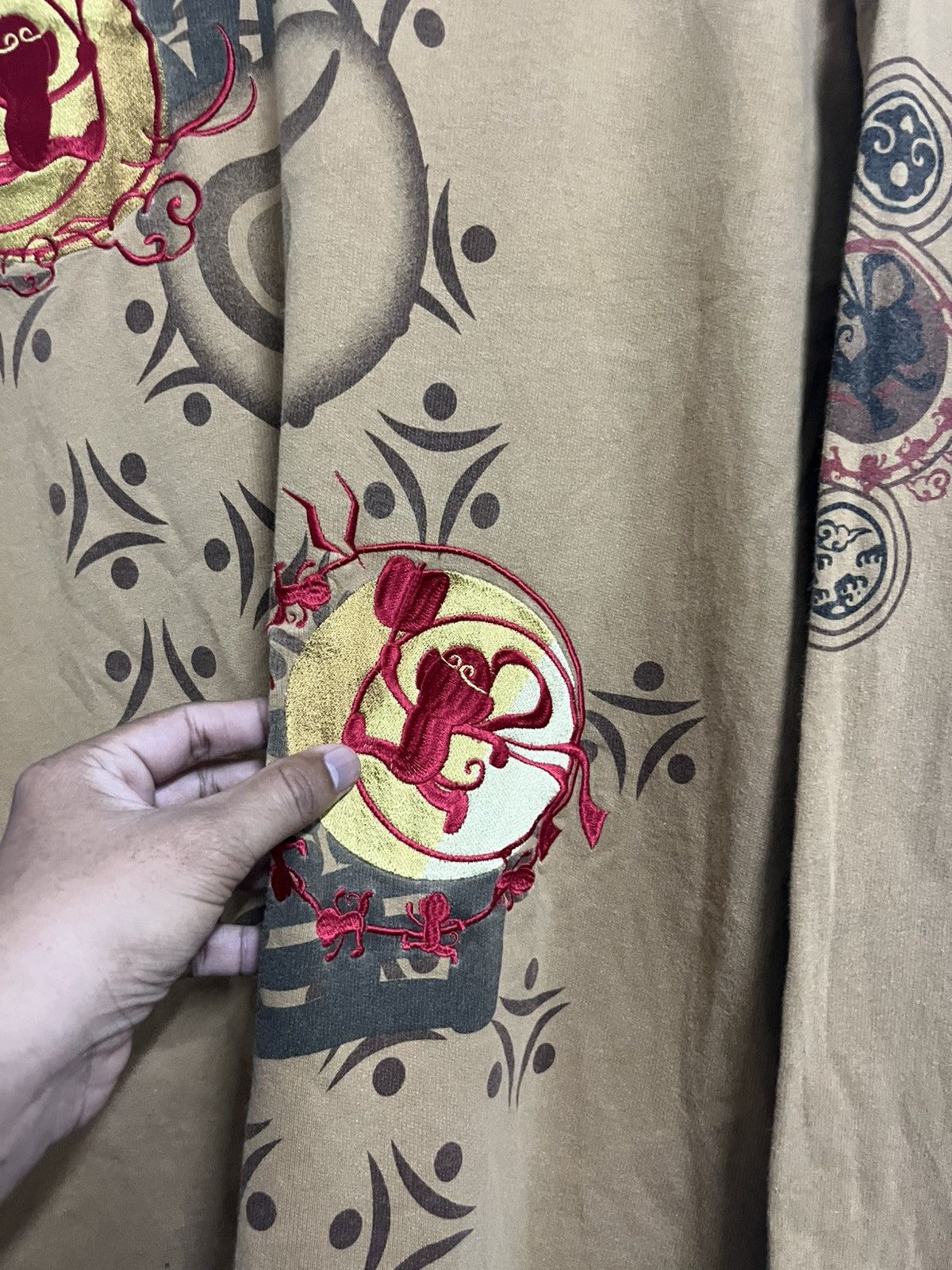 Japanese Brand 💥Go Coo ! Sukajan Monkey King Embroidered Japanese Motive Size US L / EU 52-54 / 3 - 4 Thumbnail