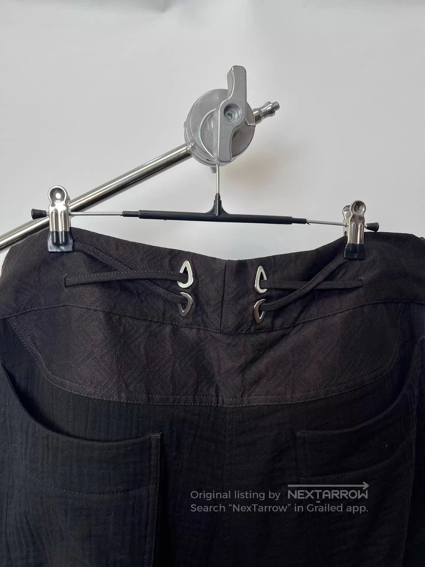 Kiko Kostadinov Black Casual Pants with Lace-Up Ankle Detail Size 32. Size US 32 / EU 48 - 6 Thumbnail