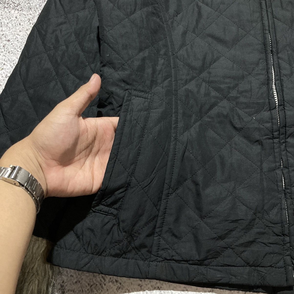 Uniqlo 2000s Uniqlo Winter Quilted Fur Trim Jacket Punk Style Size L / US 10 / IT 46 - 9 Thumbnail