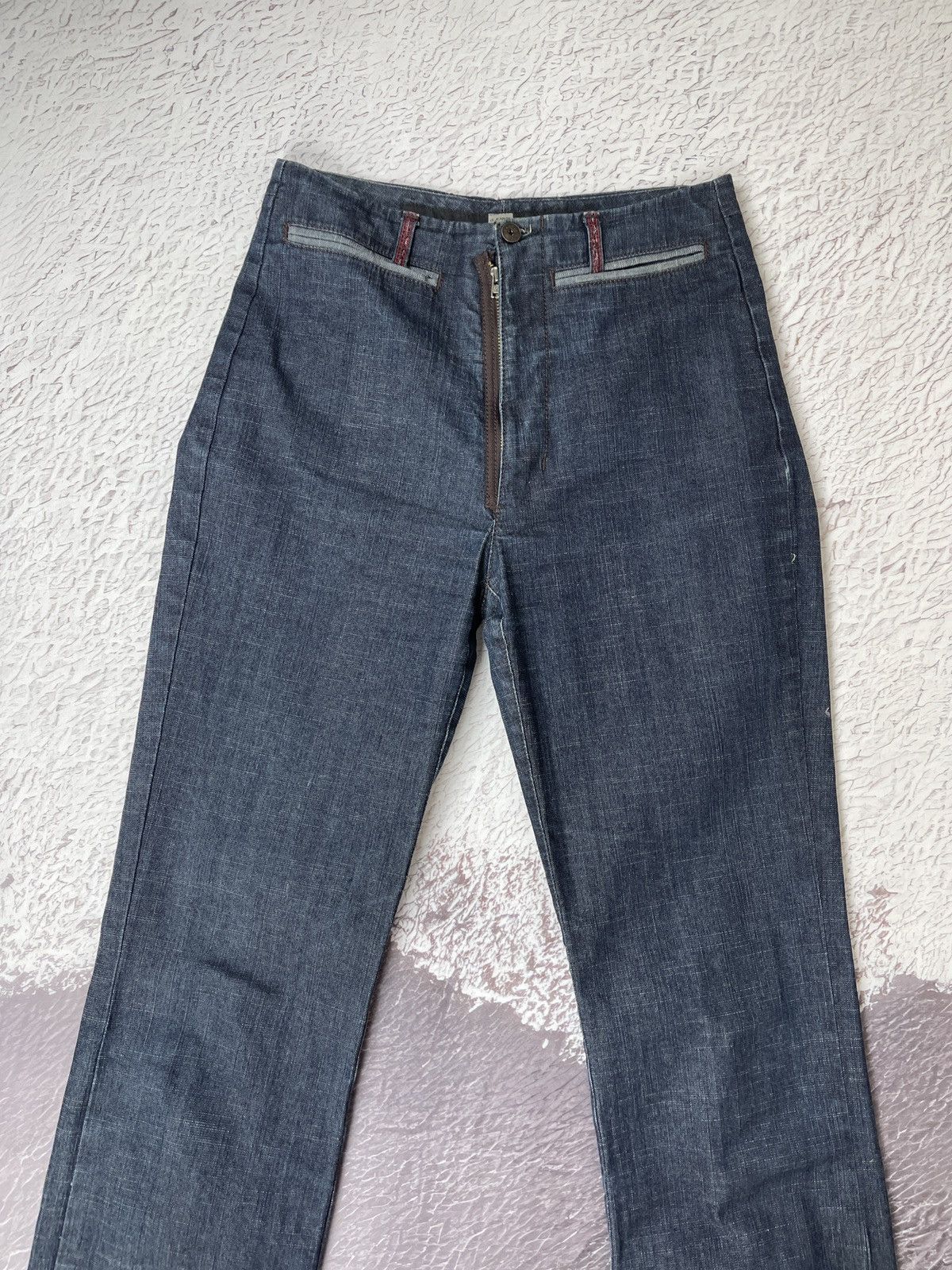 Japanese Brand Le Jean de Marithe Francois Girbaud indigo blue denim jeans Size 28" / US 6 / IT 42 - 7 Thumbnail