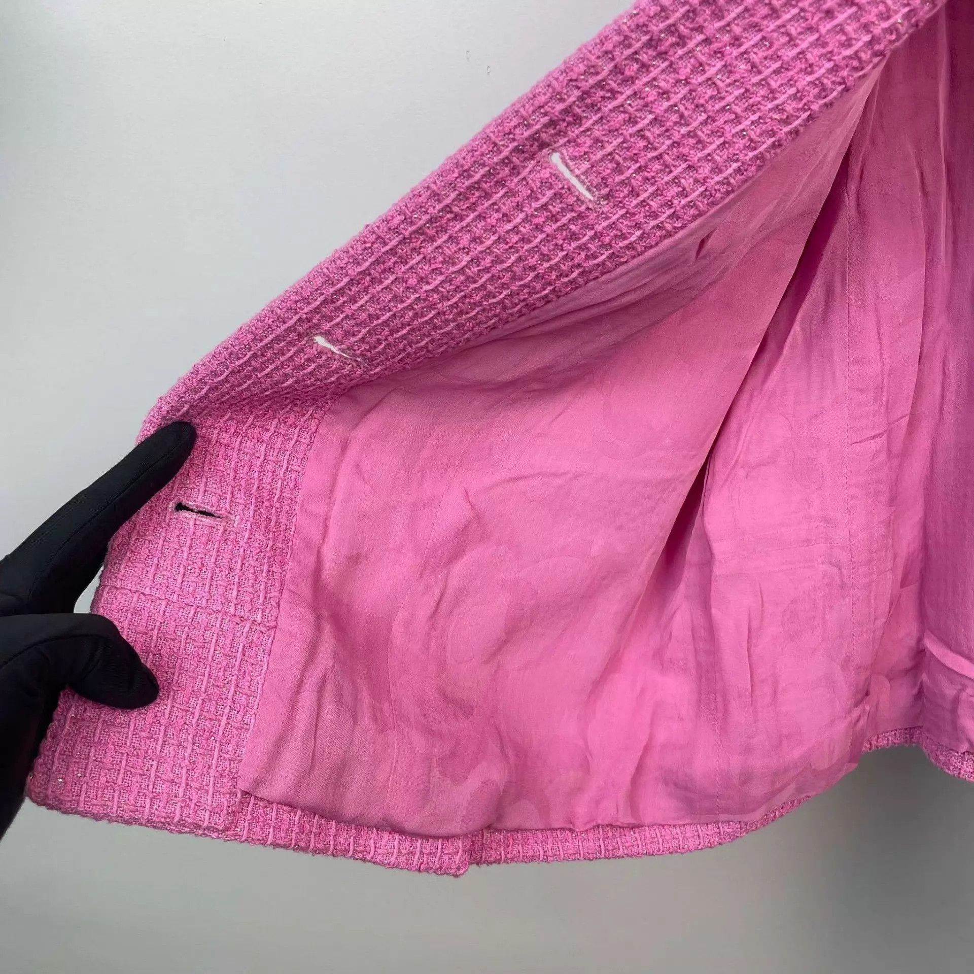 Chanel Chanel Pink Tweed Jacket 42 95 New Size M / US 6-8 / IT 42-44 - 9 Thumbnail