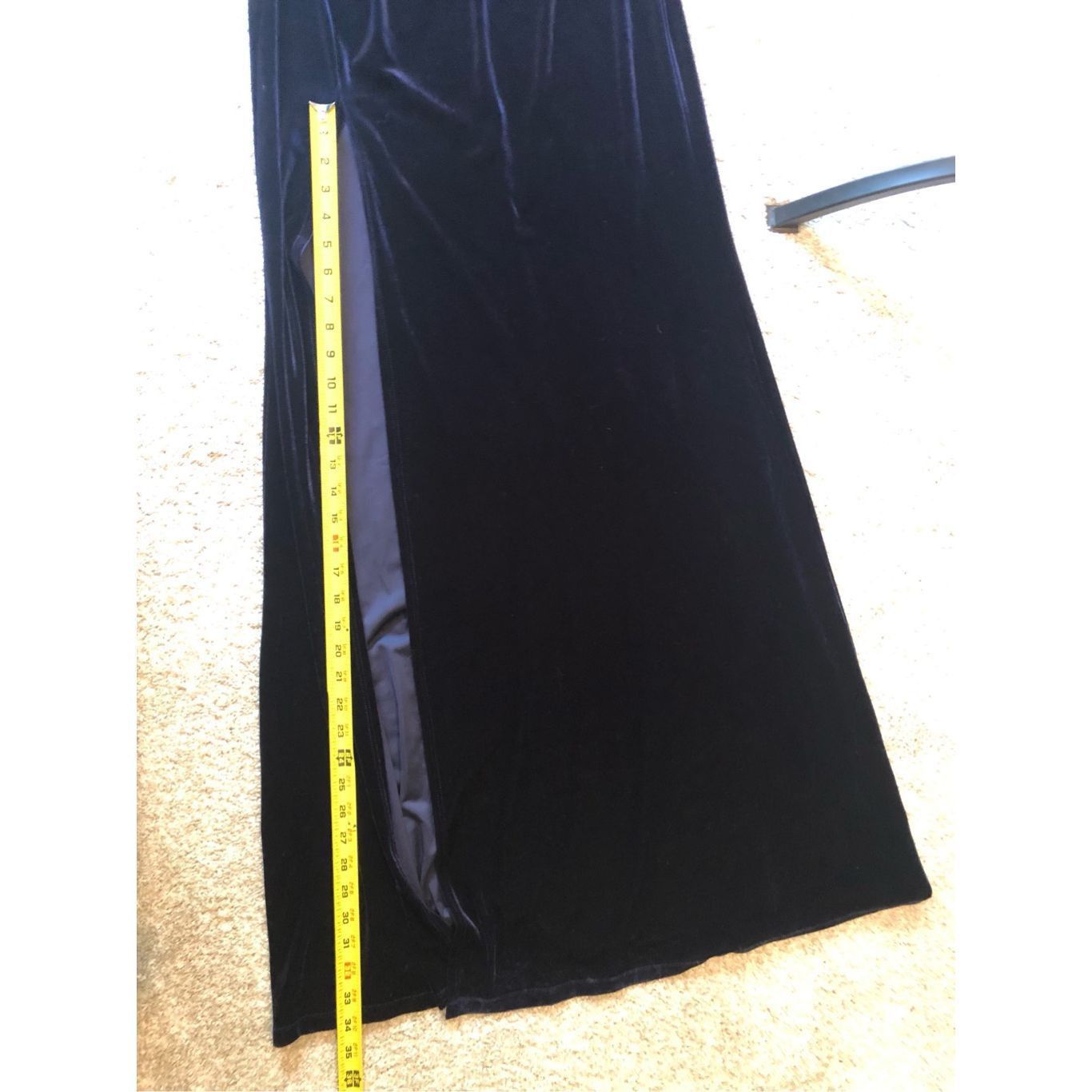 Other Windsor Women’s Navy Blue Sequin and Velvet One Shoulder El Size L / US 10 / IT 46 - 7 Thumbnail