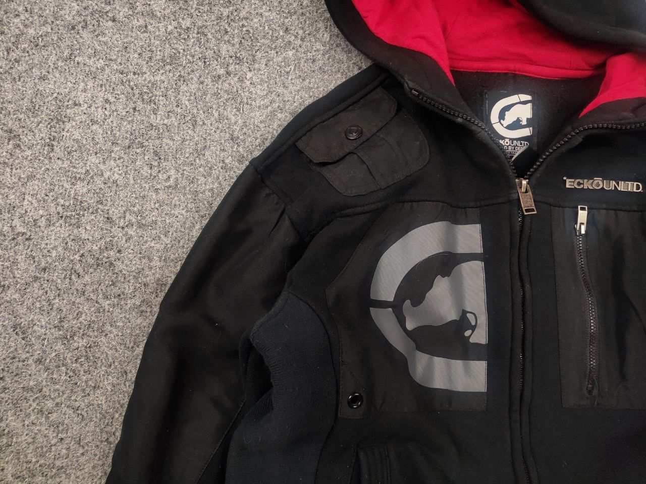 Ecko Unltd. Vintage Ecko Unltd Big Logo Baggy Hip Hop Zip Hoodie Rap Y2K Size US S / EU 44-46 / 1 - 5 Thumbnail
