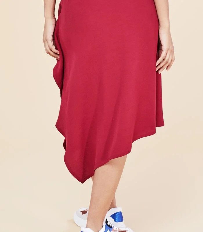 Cop Copine × Vintage COP COPINE VISCOSE ASYMMETRIC MIDI SKIRT VINTAGE Size 28" / US 6 / IT 42 - 12 Thumbnail