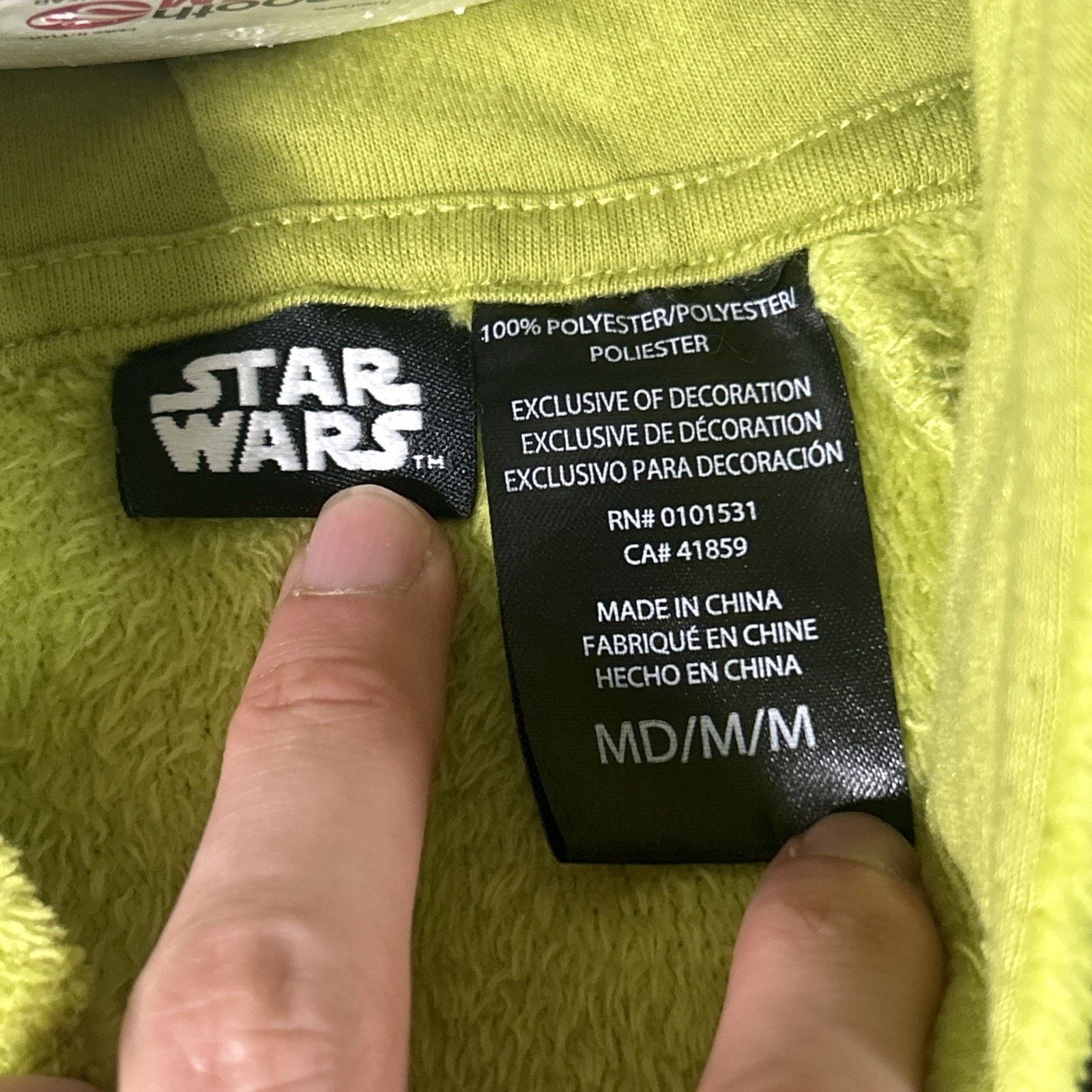 Disney Starwars Yoda Ears Hoodie Medium Hot Topic Invader Zim Gir Size M / US 6-8 / IT 42-44 - 5 Thumbnail