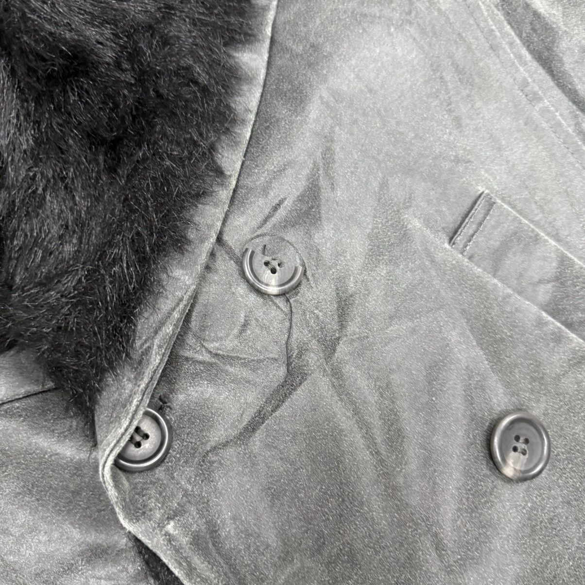 Tornado Mart 2000s Tornado Mart Shearling Fur Waxed Midi Coat Punk Size US L / EU 52-54 / 3 - 8 Thumbnail