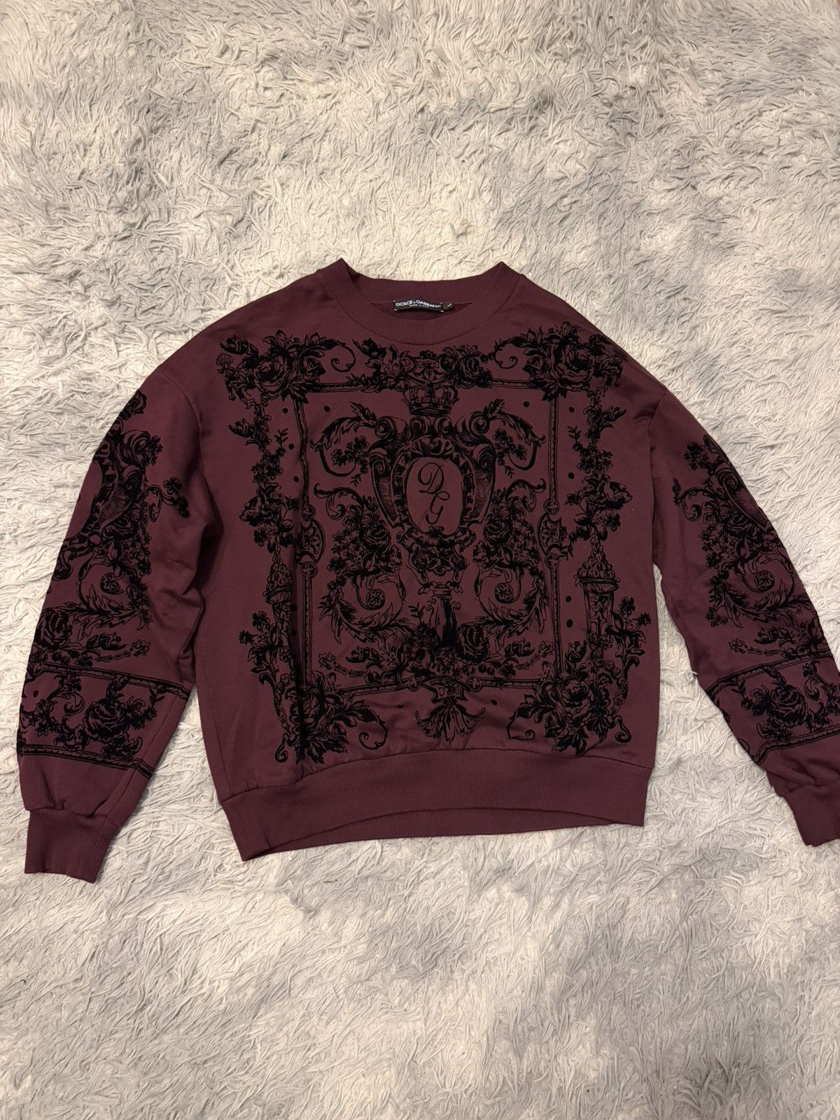 Dolce & Gabbana flocked print sweatshirt Size US L / EU 52-54 / 3 - 1 Thumbnail