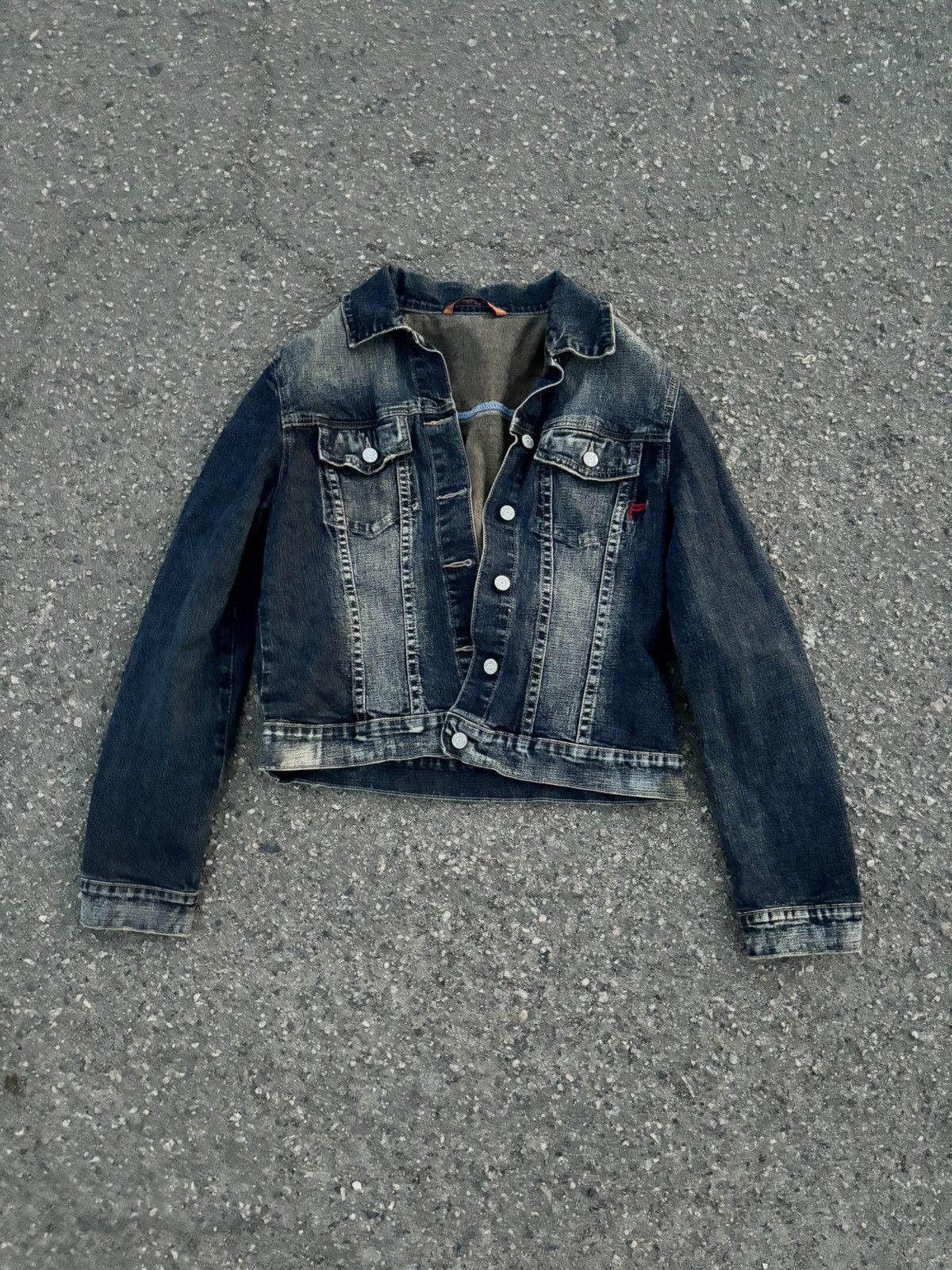 Japanese Brand × Vintage Vintage Designer brand y2k cropped denim jacket Size XL / US 12-14 / IT 48-50 - 2 Thumbnail