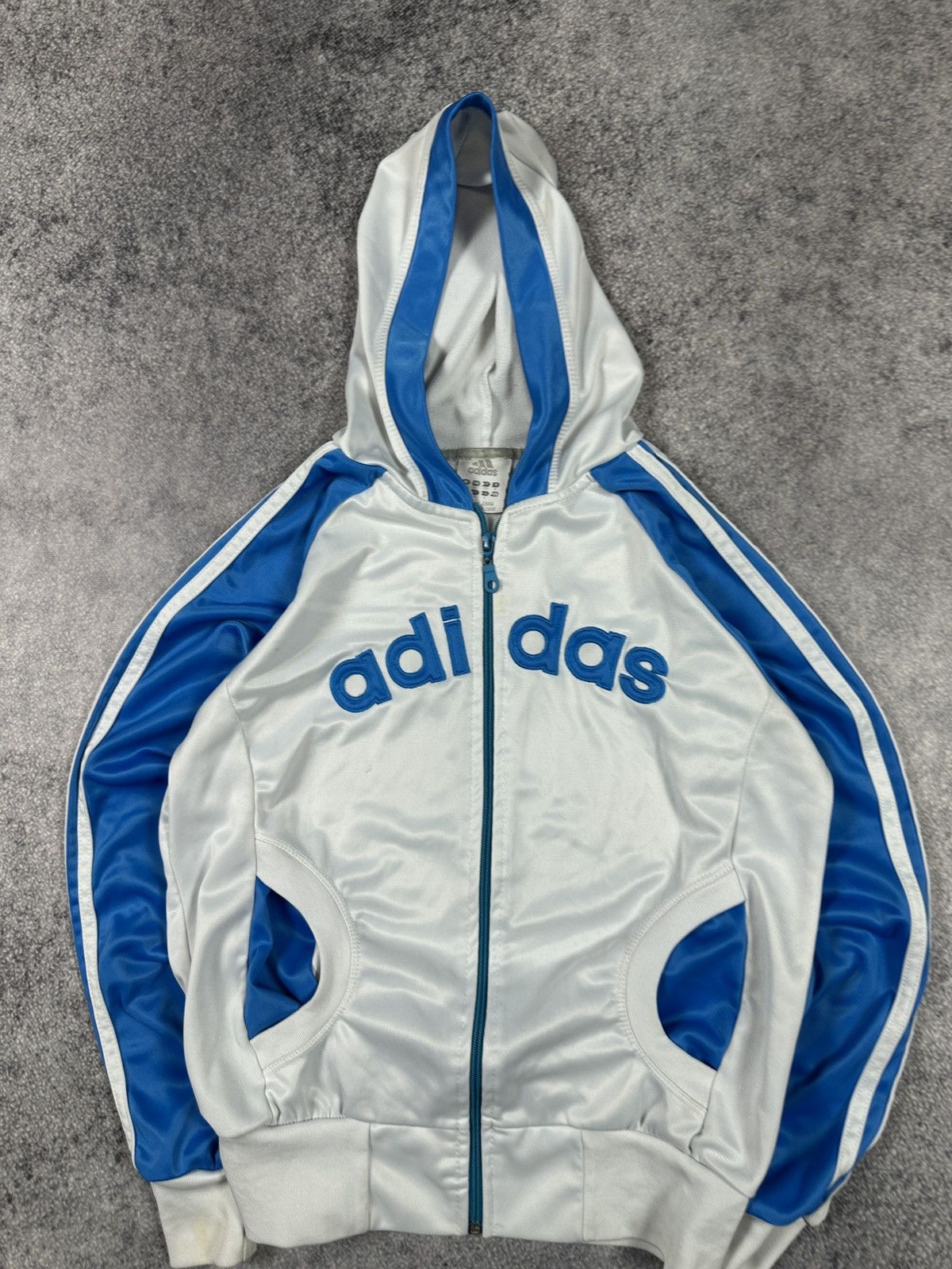 Adidas Y2K Vintage Adidas Zip Up Hoodie Style Avant Garde Alt Size L / US 10 / IT 46 - 2 Thumbnail