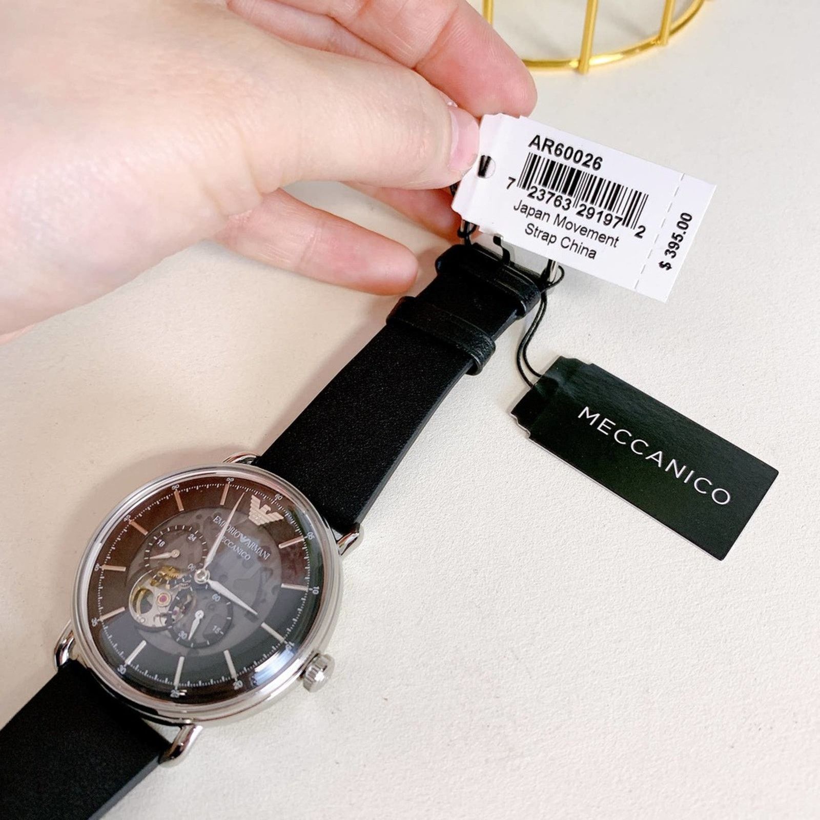 Emporio Armani Emporio Armani AR60026 Multifunction Black Leather Watch Size ONE SIZE - 8 Thumbnail