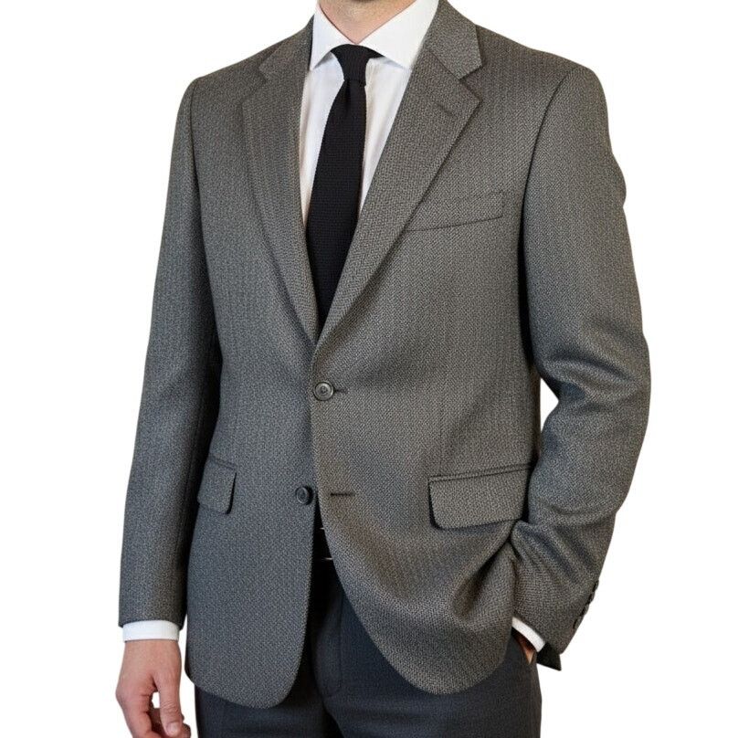 Zylos George Machado Zylos Gold Lambswool Cashmere Herringbone Blazer Poet 46R Size 46R - 1 Thumbnail