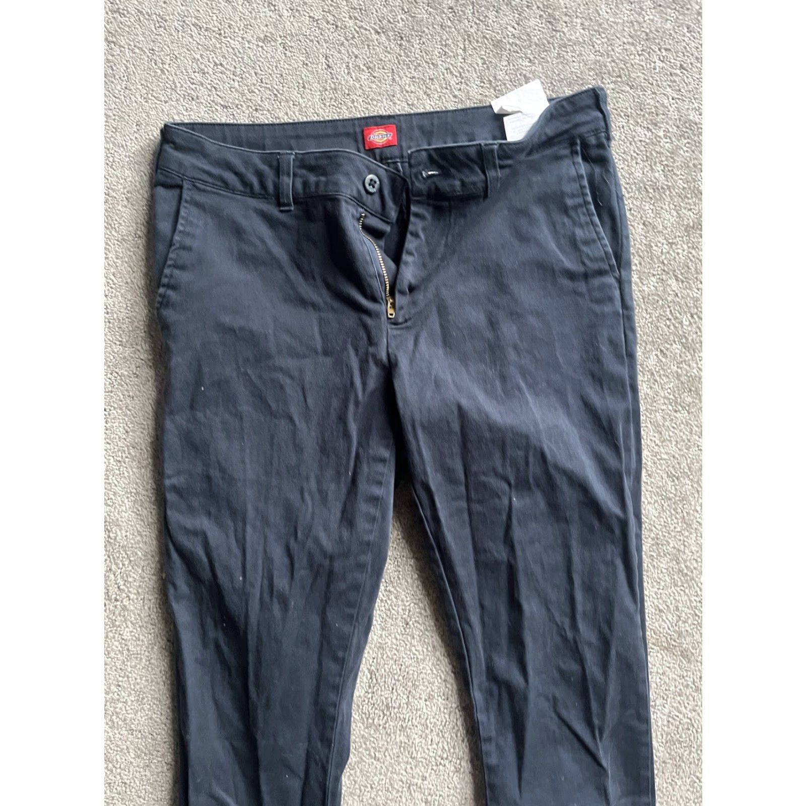 Dickies VINTAGE Dickies Women Pants Size 9 Juniors Navy Blue Skinny Cotton Spandex Casual Size 30" / US 8 / IT 44 - 2 Thumbnail