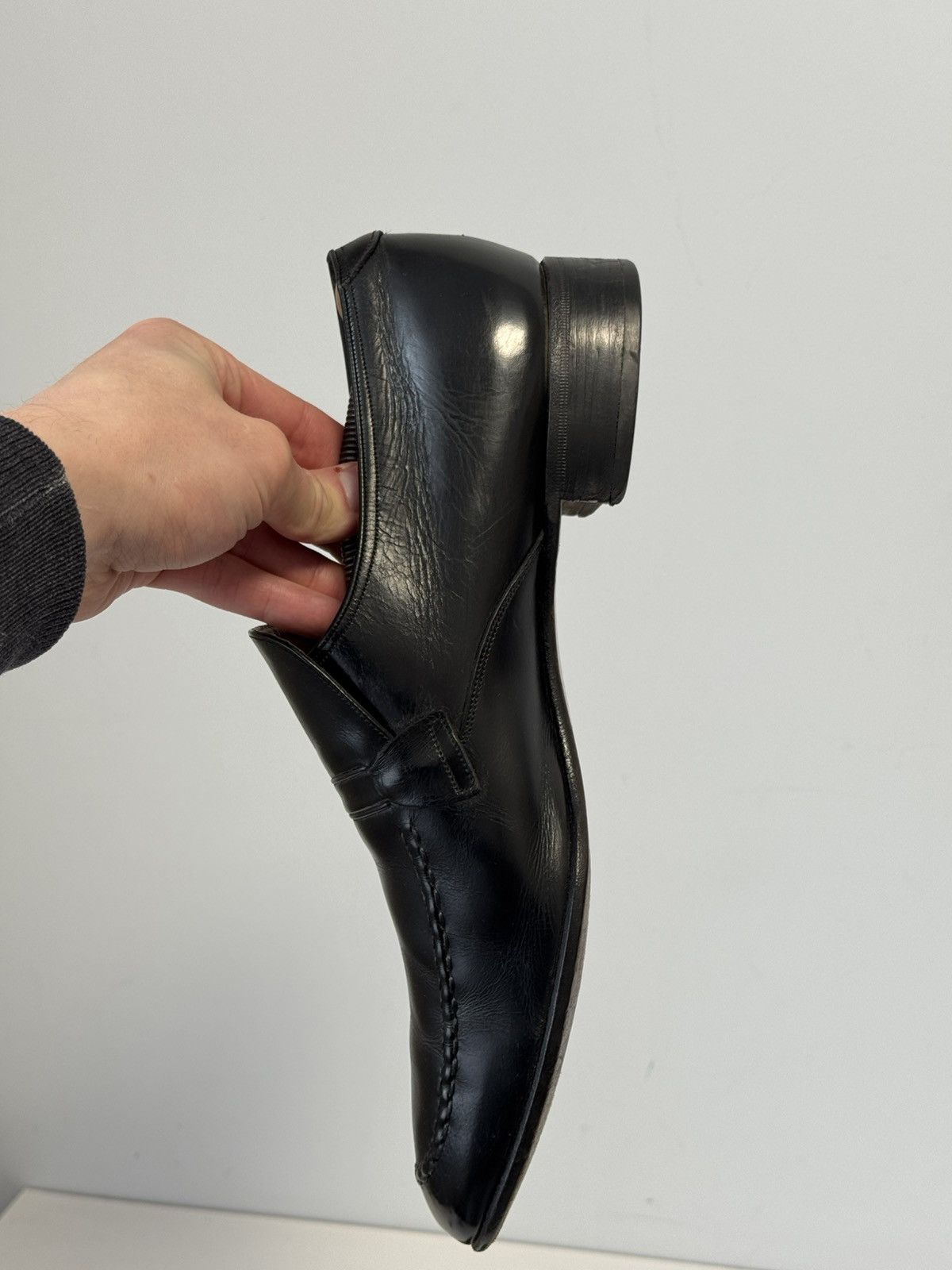 Barker Barker England Black Leather Slip-On Shoes Men UK 11.5 EU 46 Size US 11.5 / EU 44-45 - 12 Thumbnail