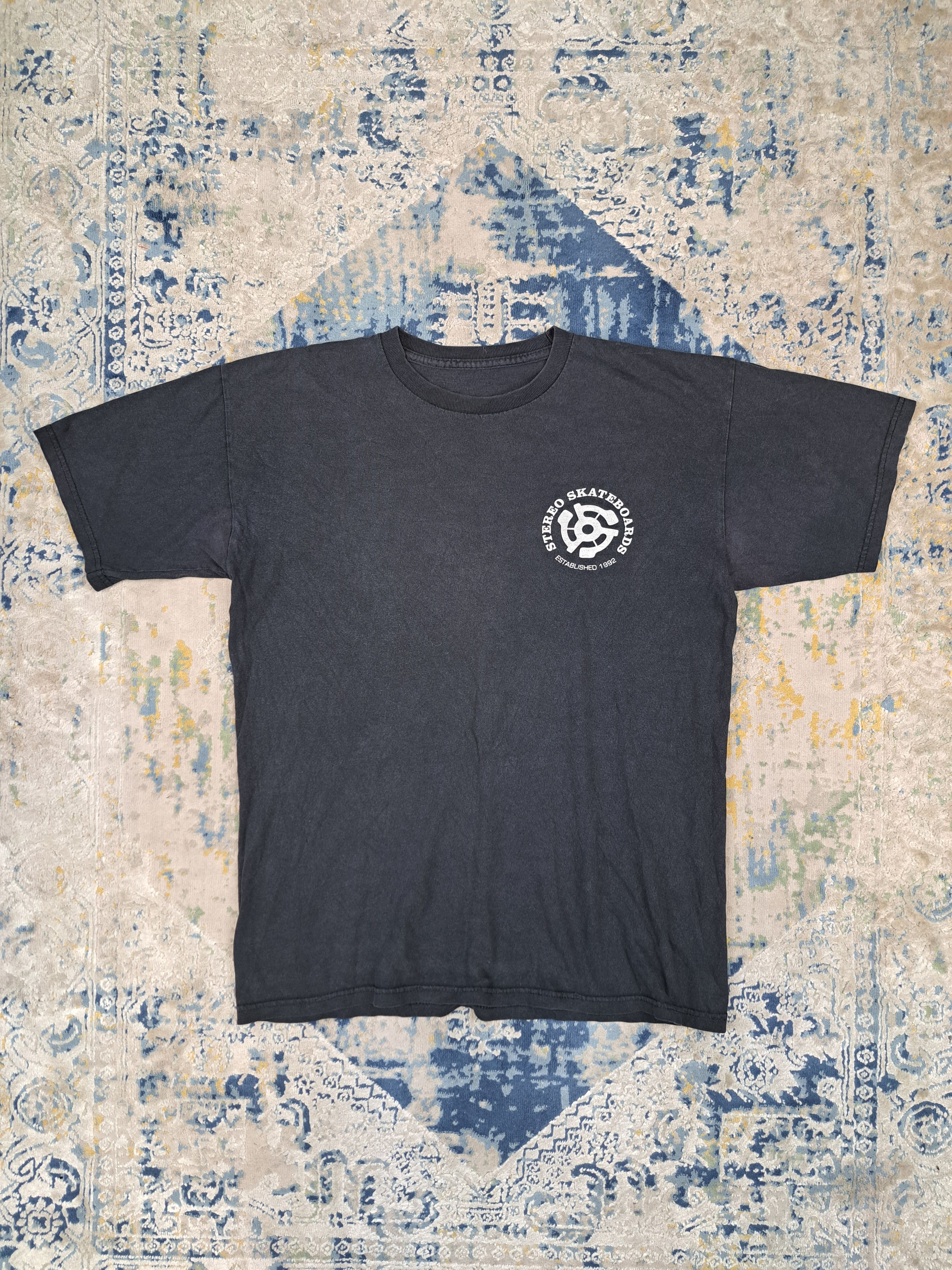 Vintage Vintage Stereo Skateboards Tee Washed Black Skate Size US M / EU 48-50 / 2 - 3 Thumbnail