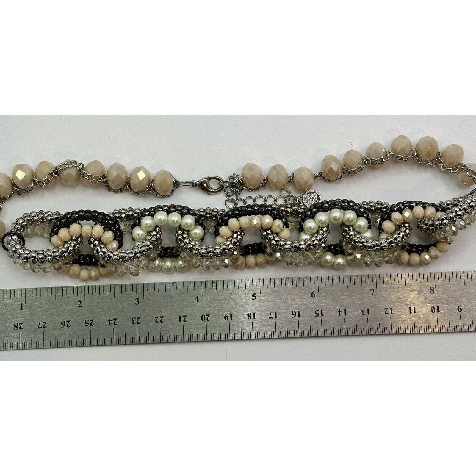 Vera Wang VERA WANG Crystal Beads Braided Shimmering Mesh Necklace Size ONE SIZE - 8 Thumbnail
