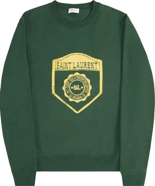 Saint Laurent Paris o1bcso1str0924 Sweatshirt in Green Size US XXL / EU 58 / 5 - 1 Preview