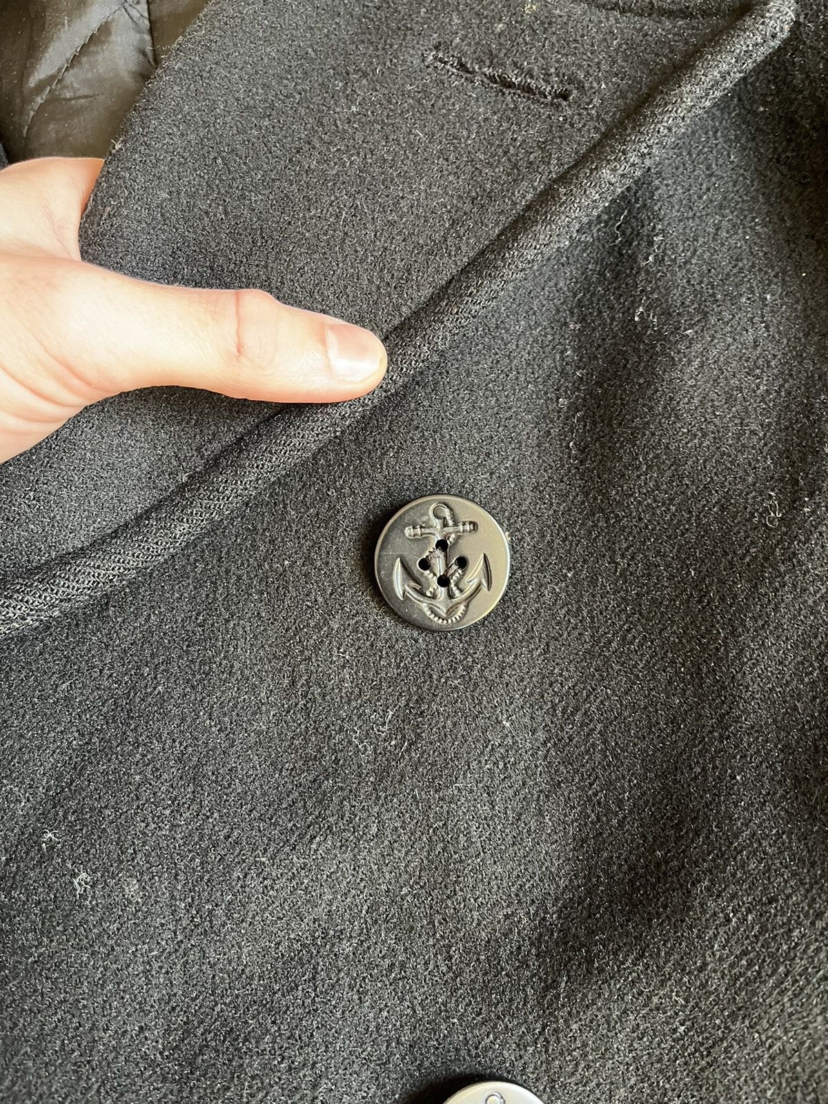 Vintage Vintage US Navy Military Double Breasted Wool Deck Jacket Size US L / EU 52-54 / 3 - 4 Thumbnail