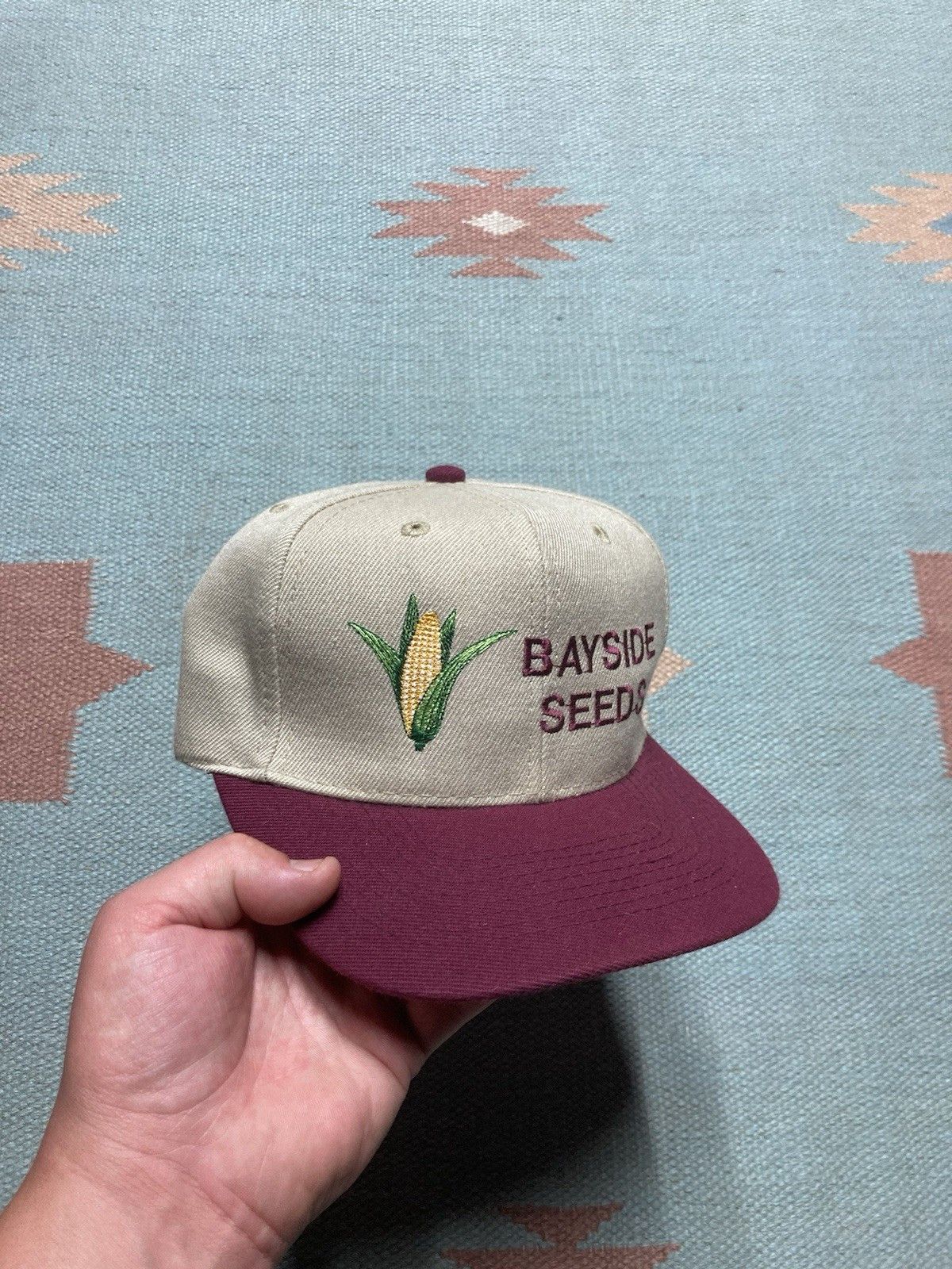Vintage Vintage SnapBack hat bayside seeds corn farm feed Michigan Size ONE SIZE - 1 Thumbnail