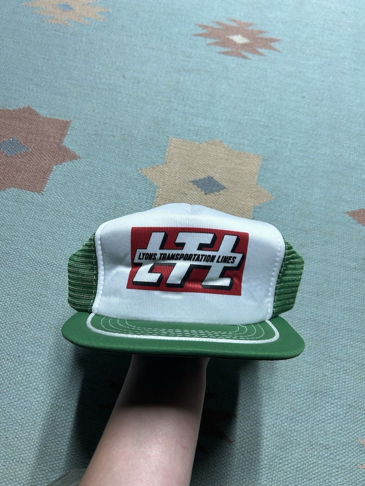 Vintage Vtg trucker hat mesh Lyons Transportation lines LTL snapback Size ONE SIZE - 2 Thumbnail