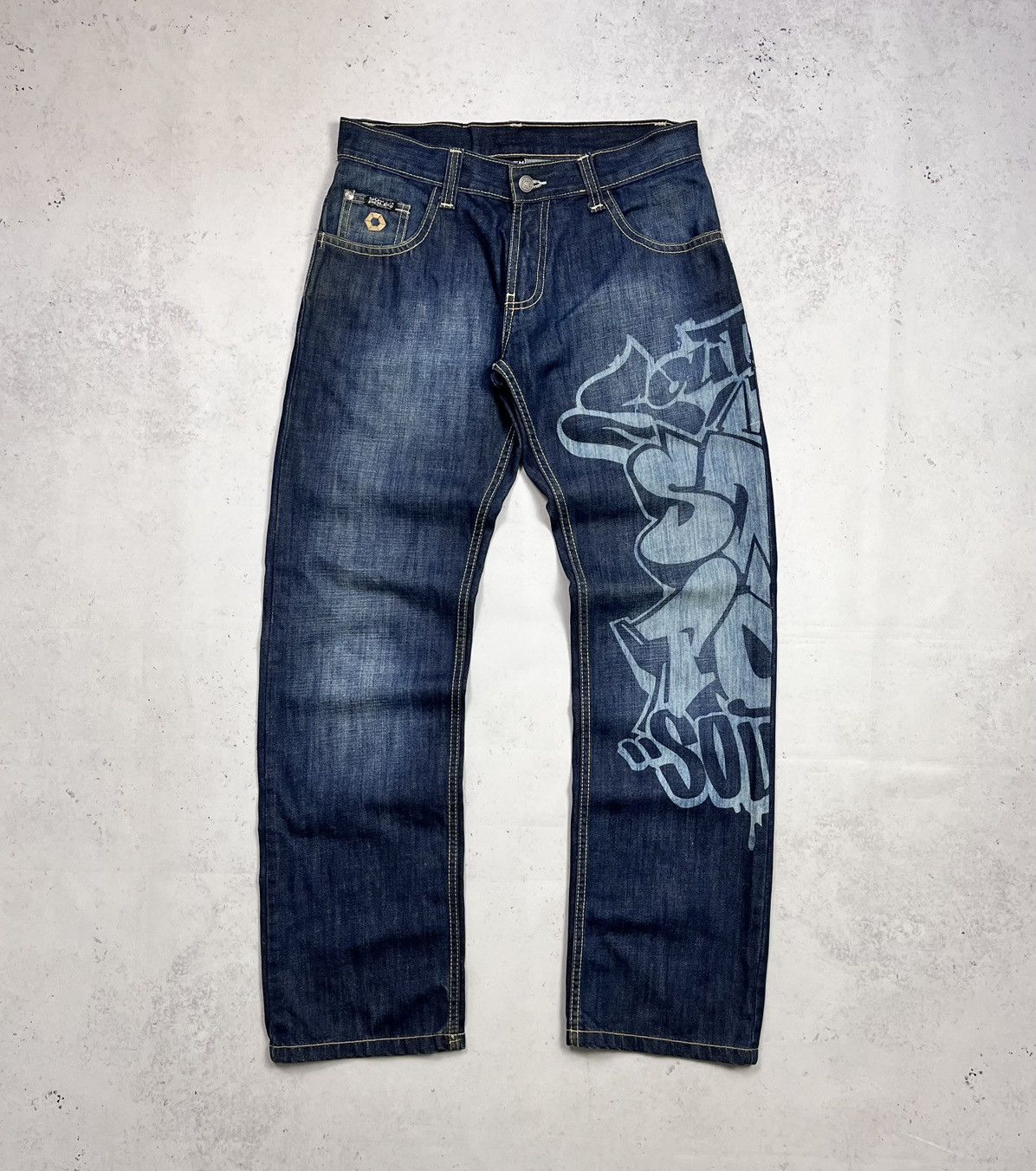 Vintage Southpole Vintage Graffiti Faded Jeans Y2K Rap Pants Baggy ...