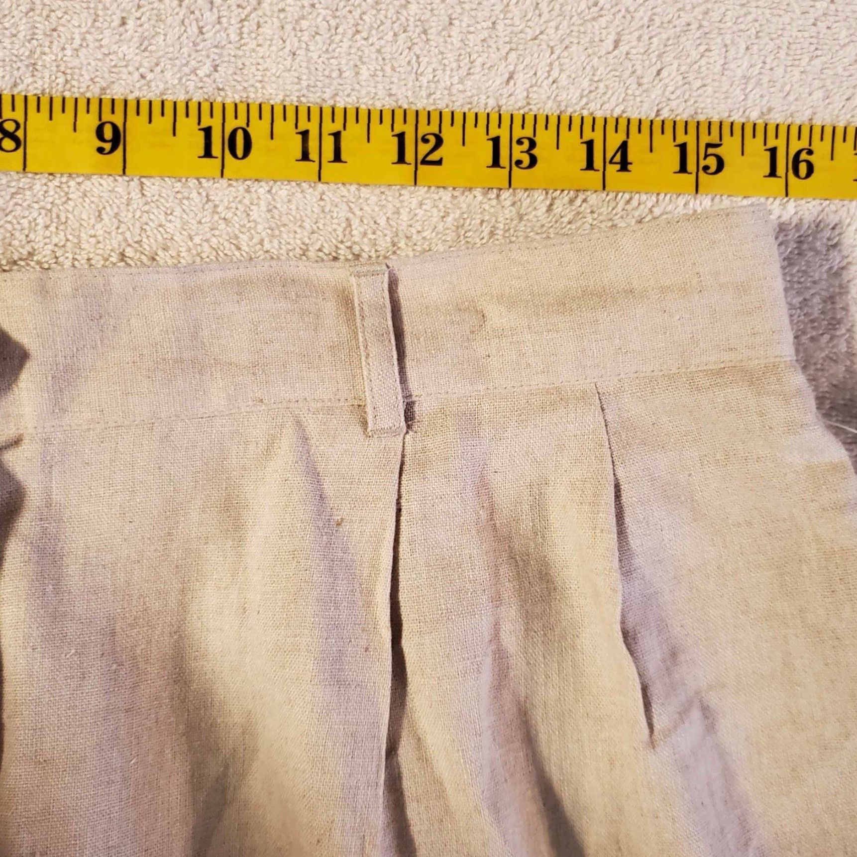 Coldwater Creek COLDWATER CREEK Linen Blend Shorts Bermuda NWT Size 16 Tan Elastic Waist Casual Summer Women's Shorts 16 Size 38" / US 16 / IT 52 - 6 Thumbnail