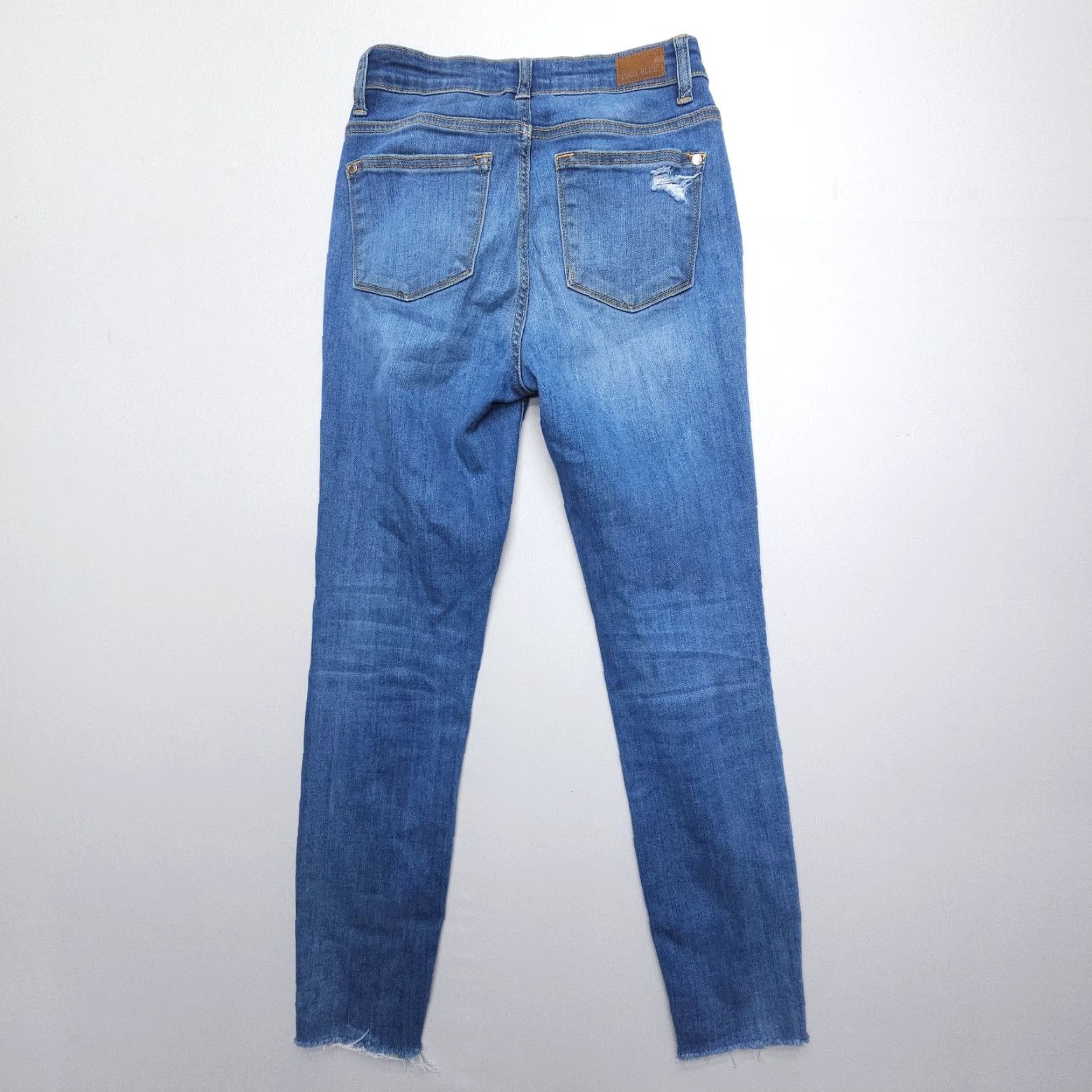 Vintage Judy Blue Skinny Fit Jeans Womens 3 26 High Rise Blue Denim Button Fly Stretch Size 26" / US 2 / IT 38 - 2 Thumbnail