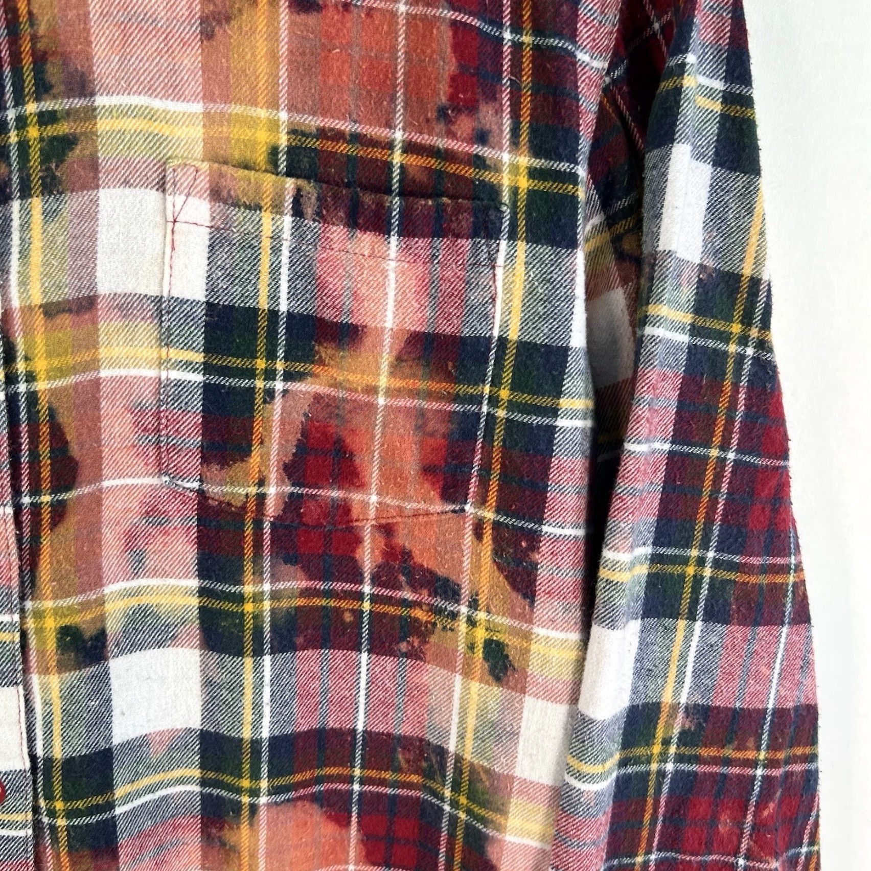 Vintage Natural Reflections Smiley Face Flannel Shirt Small Red Plaid Boho Grunge Womens Size S / US 4 / IT 40 - 3 Thumbnail