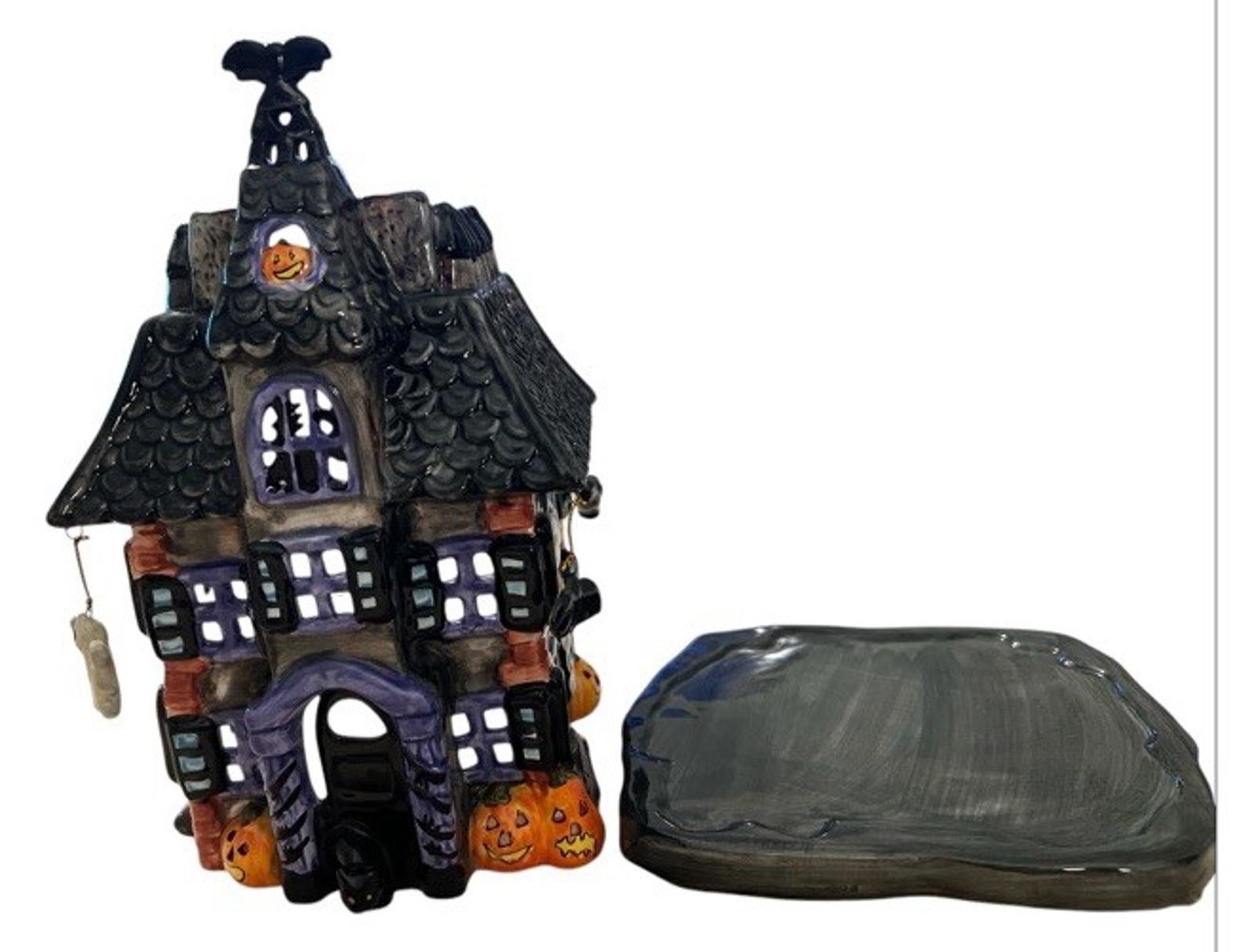 Element Halloween Ceramic Haunted House Luminary Elements Votive Size ONE SIZE - 2 Thumbnail