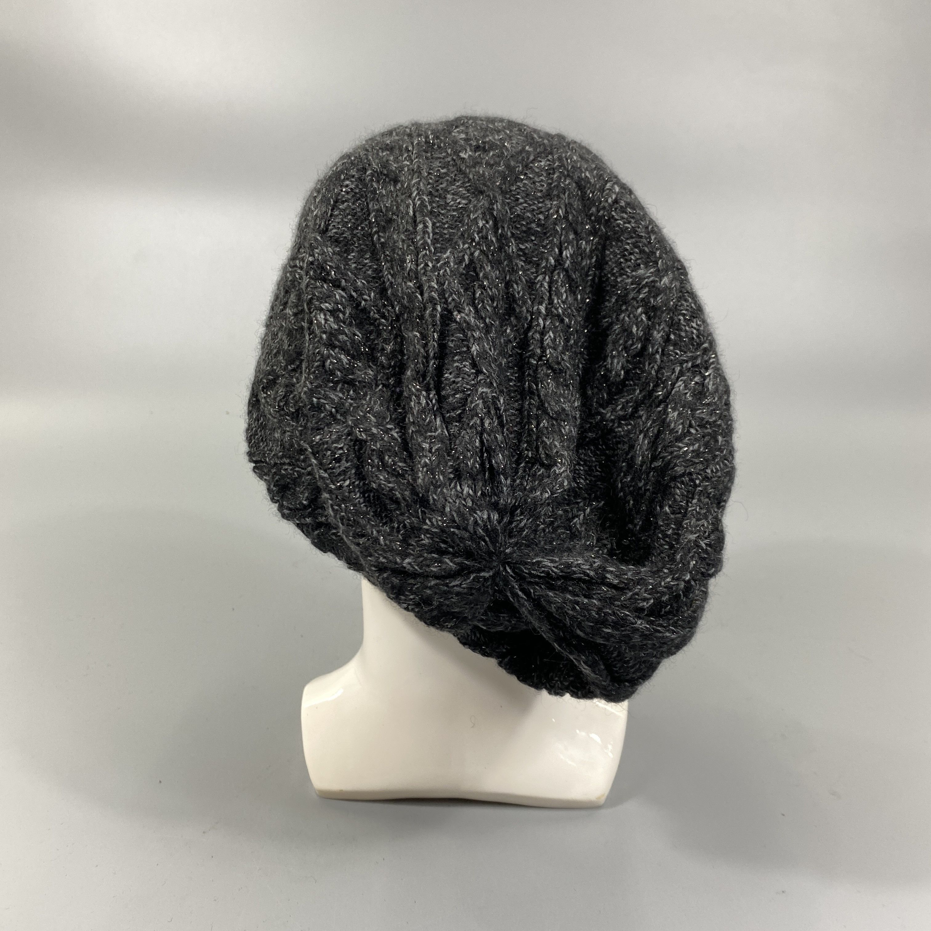 Vintage Grey Knit Hat -BN680 Size ONE SIZE - 3 Thumbnail